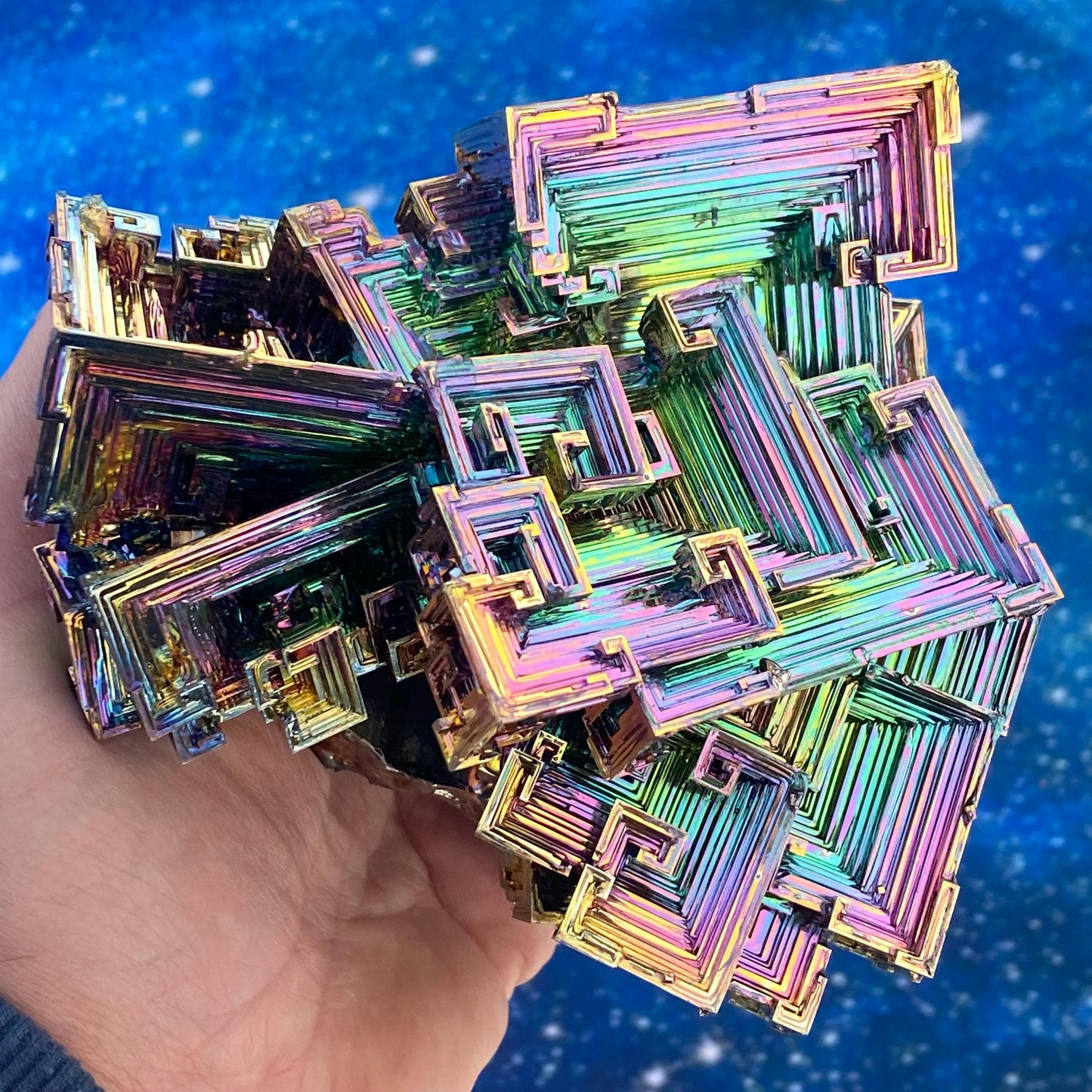 3.3 Pound / 53 Ounce Rainbow Bismuth Crystal - E45