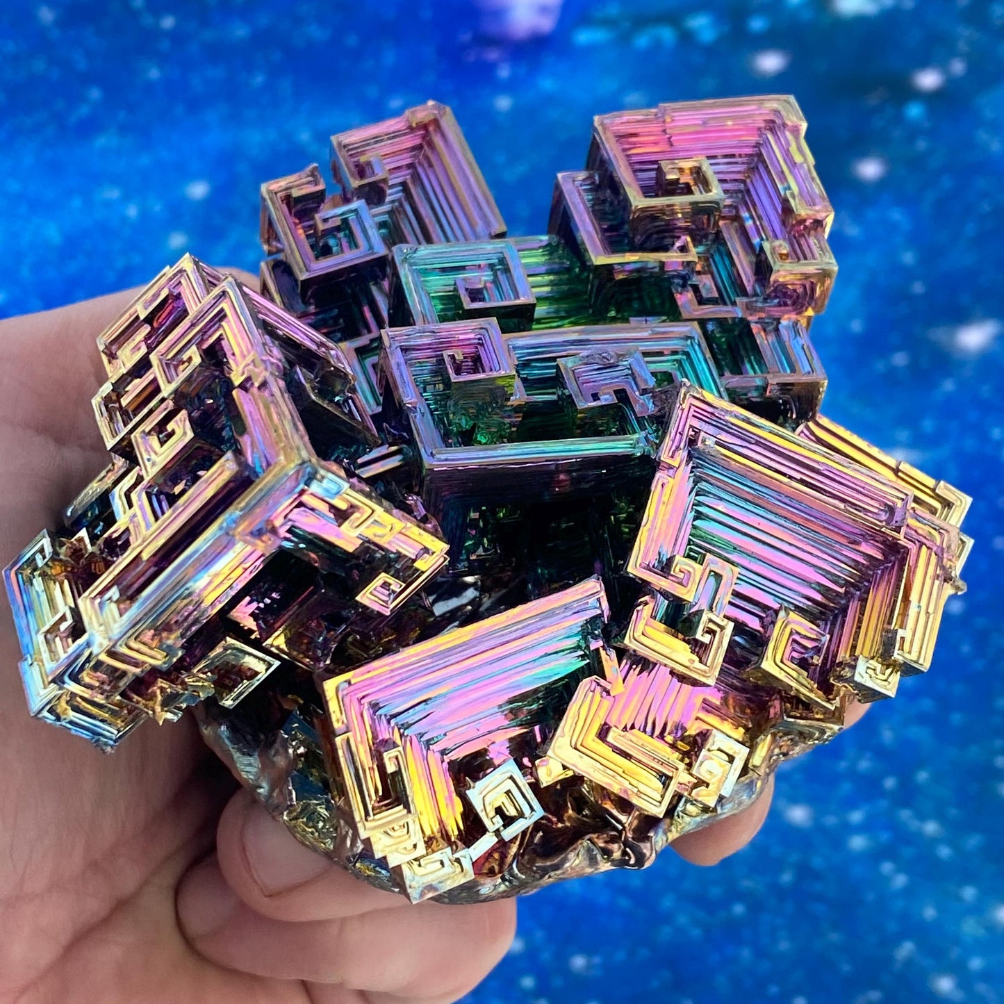 2.4 Pound / 38 Ounce Rainbow Bismuth Crystal - E44