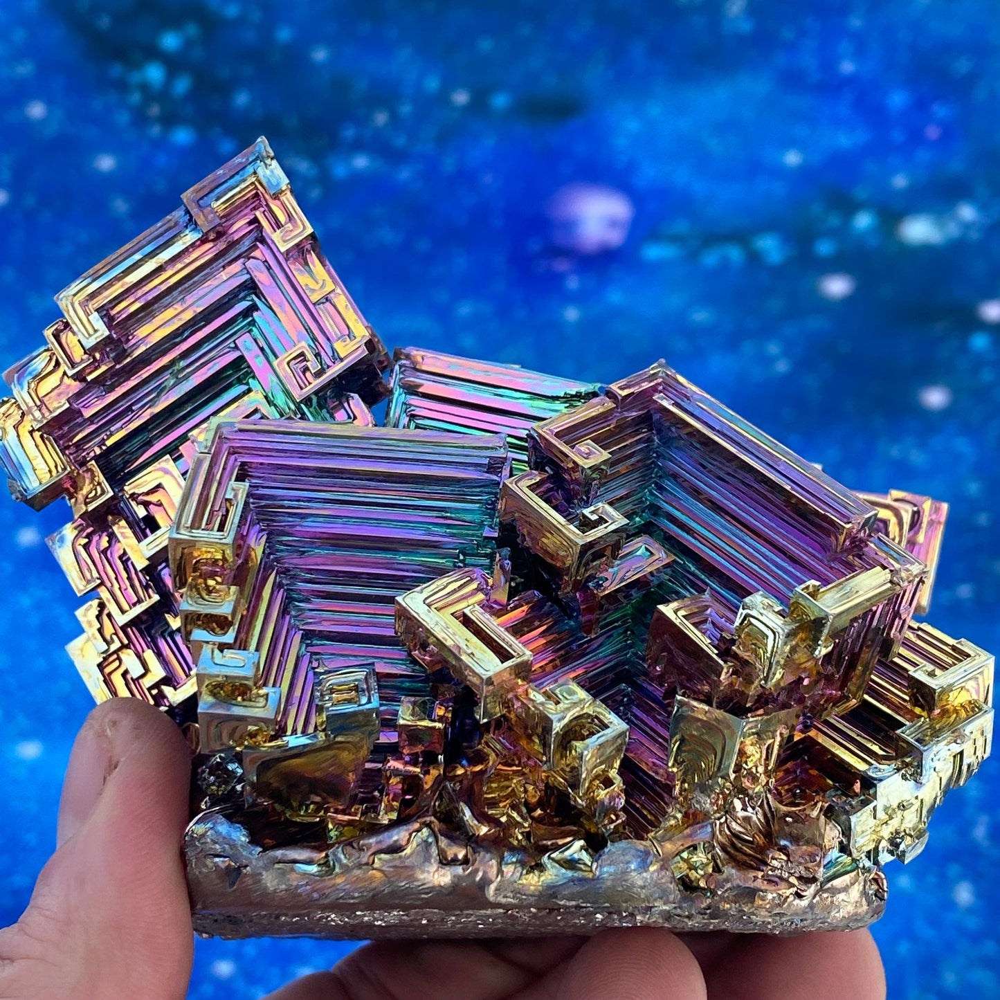 2.4 Pound / 38 Ounce Rainbow Bismuth Crystal - E44
