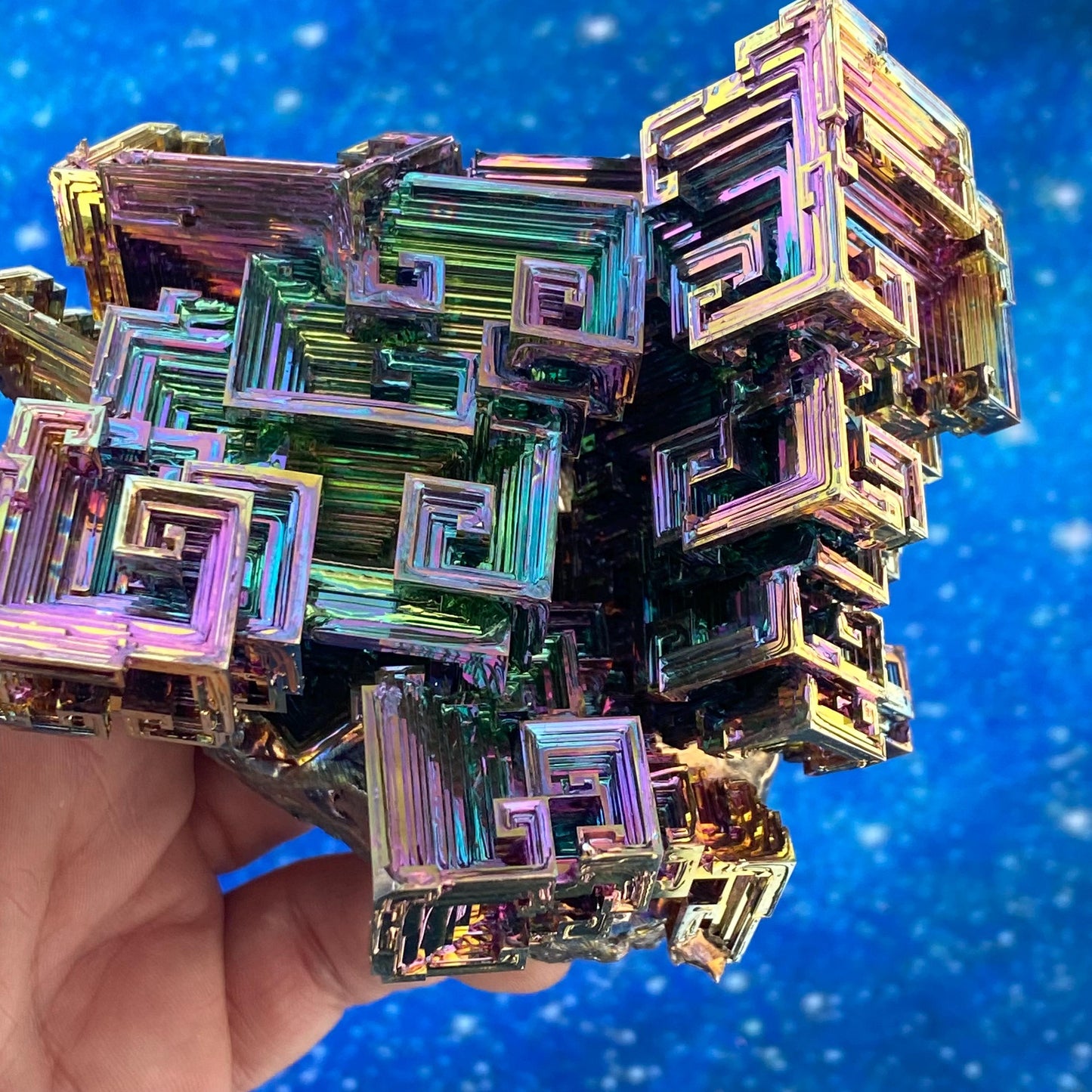 2.4 Pound / 38 Ounce Rainbow Bismuth Crystal - E44
