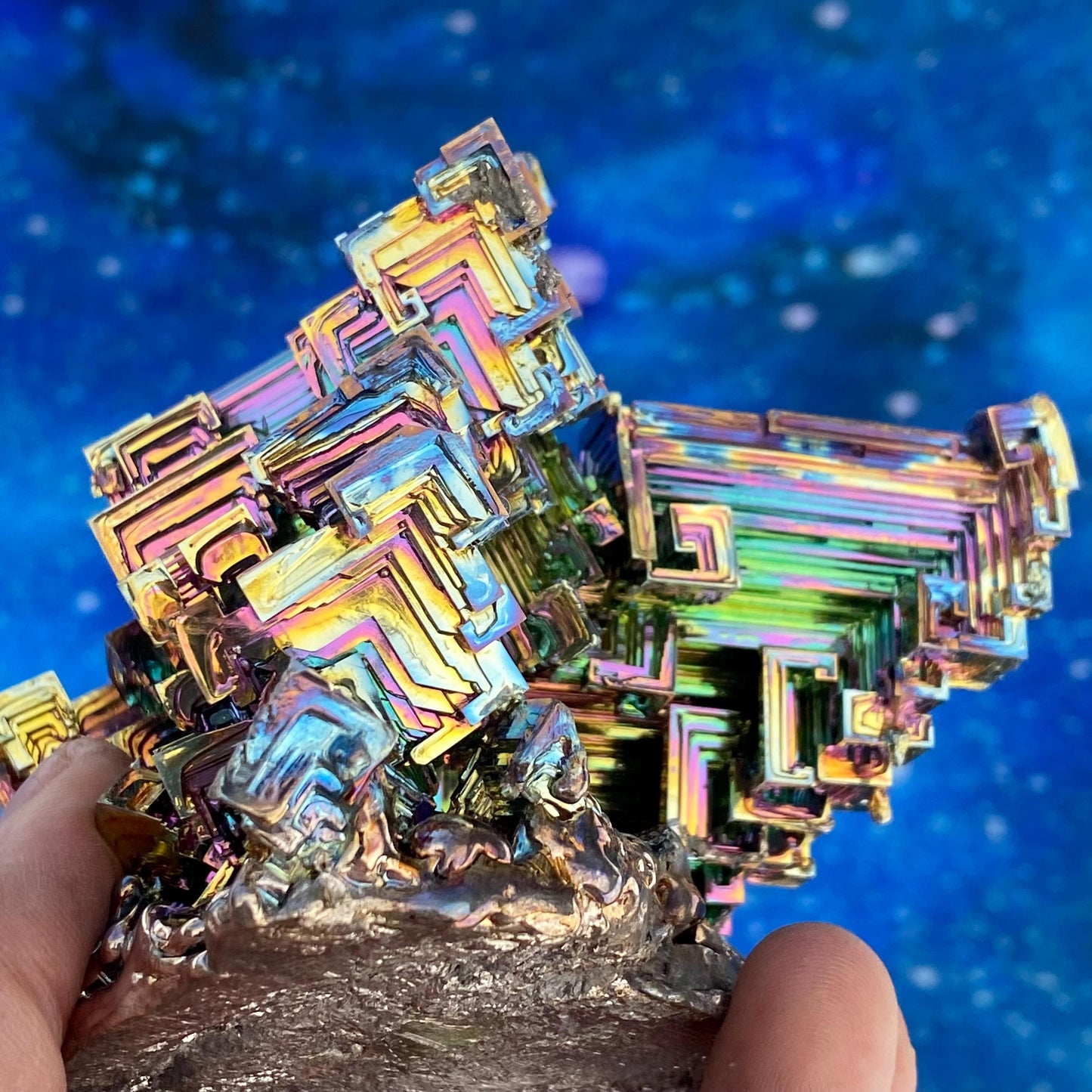 2.6 Pound / 42 Ounce Rainbow Bismuth Crystal - E42