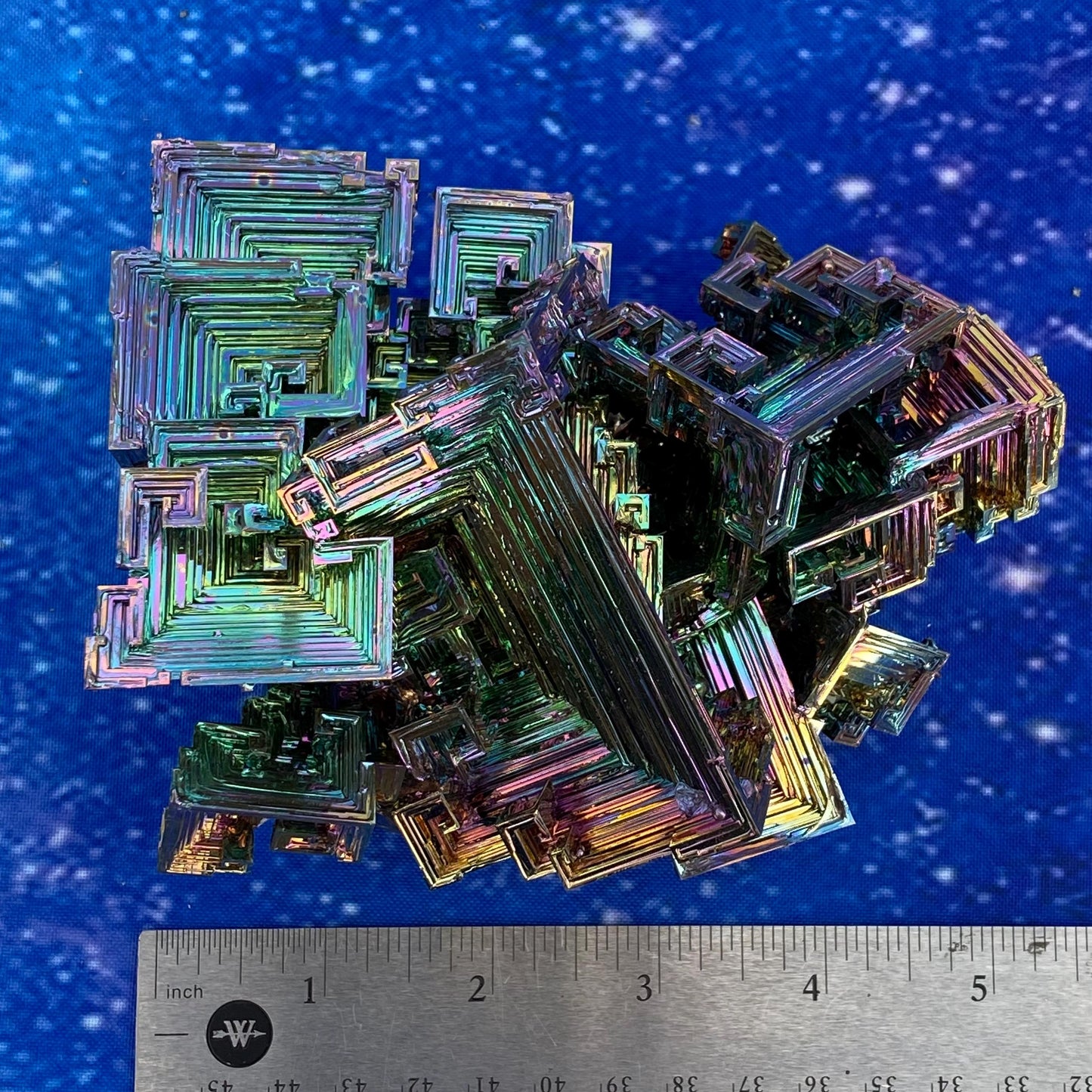 3.1 Pound / 50 Ounce Rainbow Bismuth Crystal - E40
