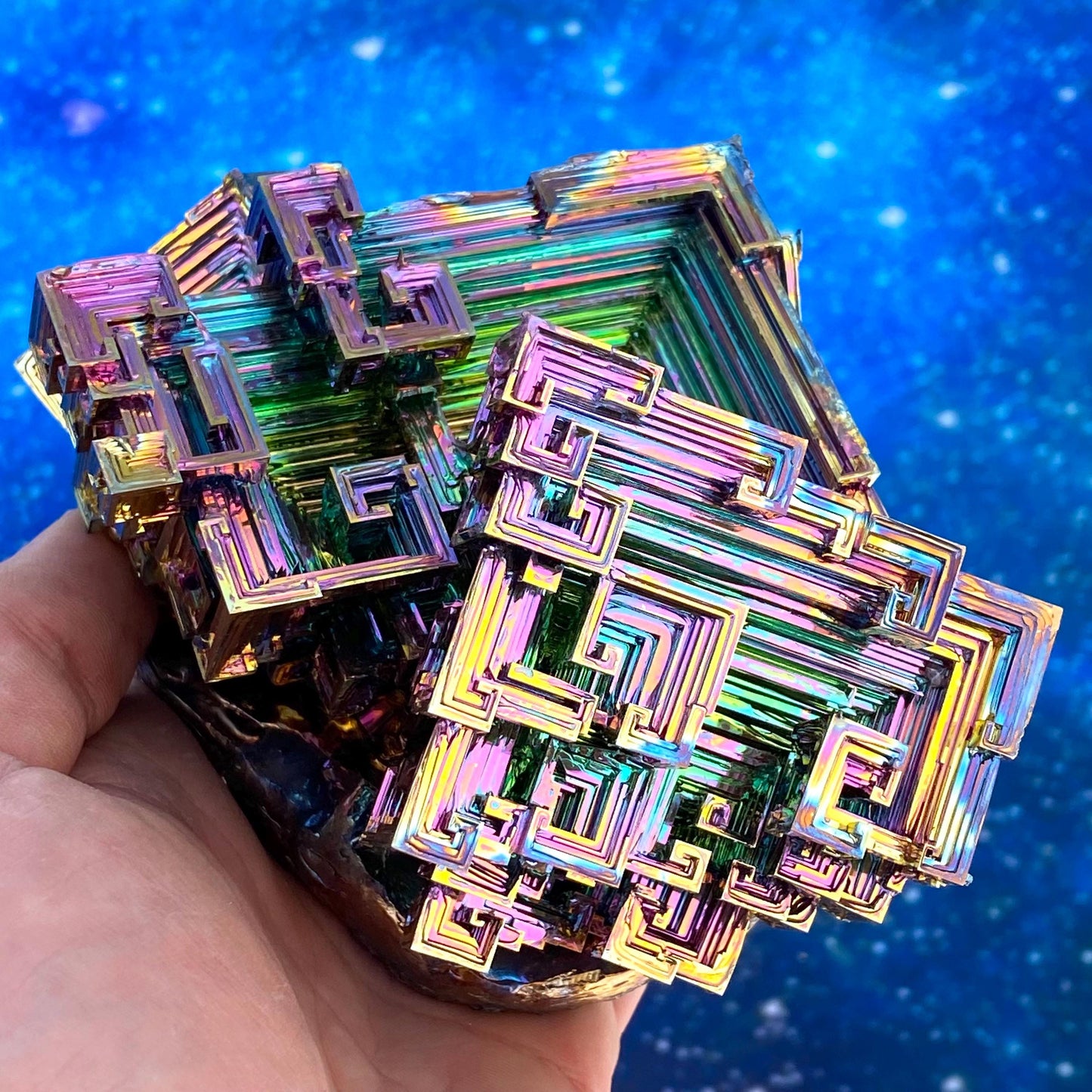 3.2 Pound / 51 Ounce Rainbow Bismuth Crystal - E39