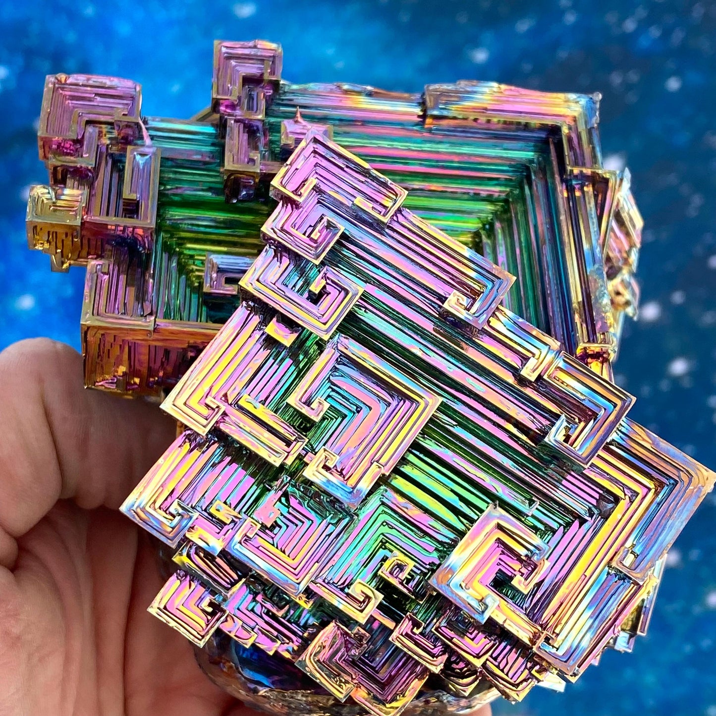 3.2 Pound / 51 Ounce Rainbow Bismuth Crystal - E39