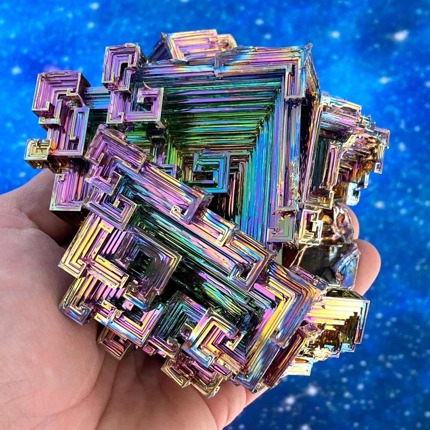 3.2 Pound / 51 Ounce Rainbow Bismuth Crystal - E39