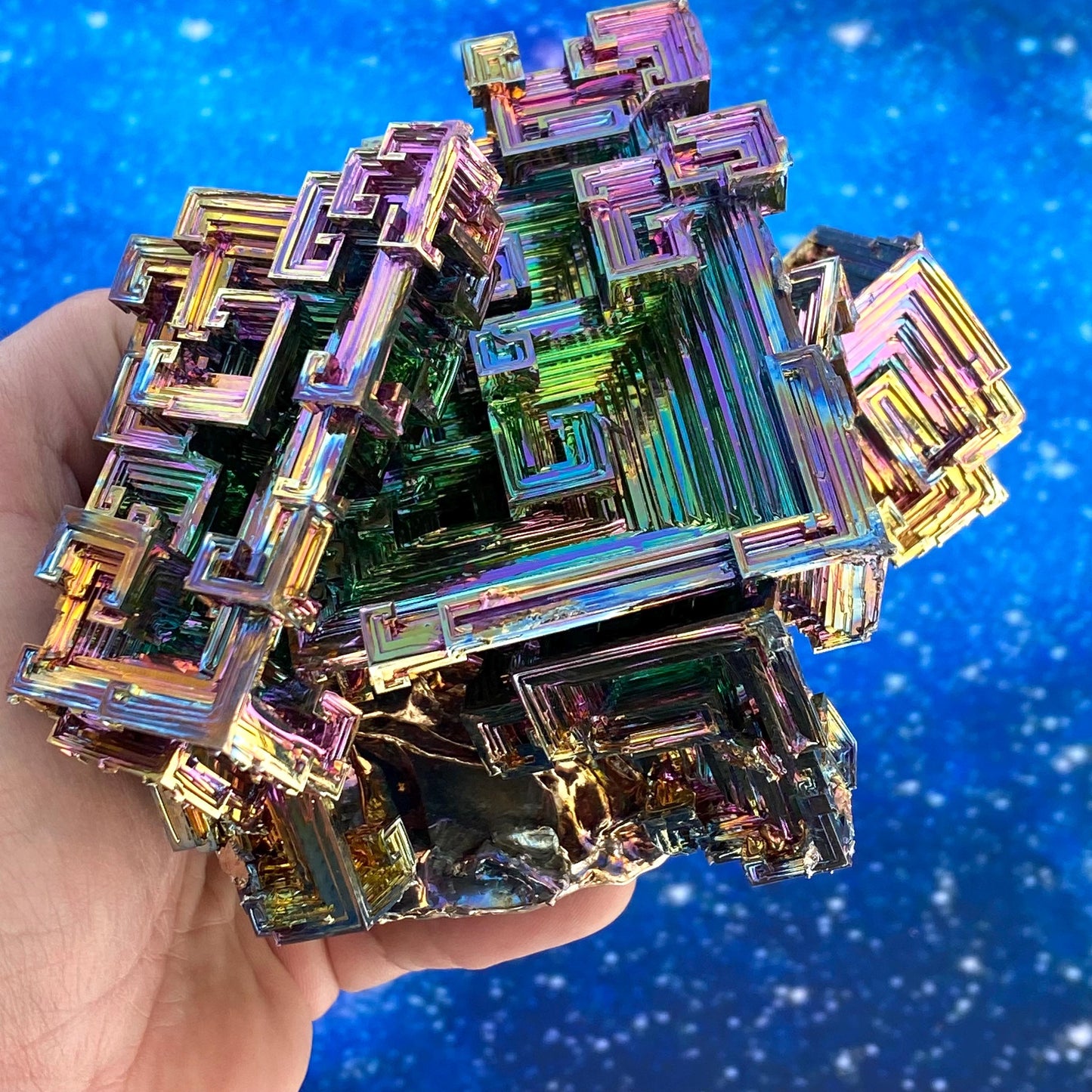 3.2 Pound / 51 Ounce Rainbow Bismuth Crystal - E39