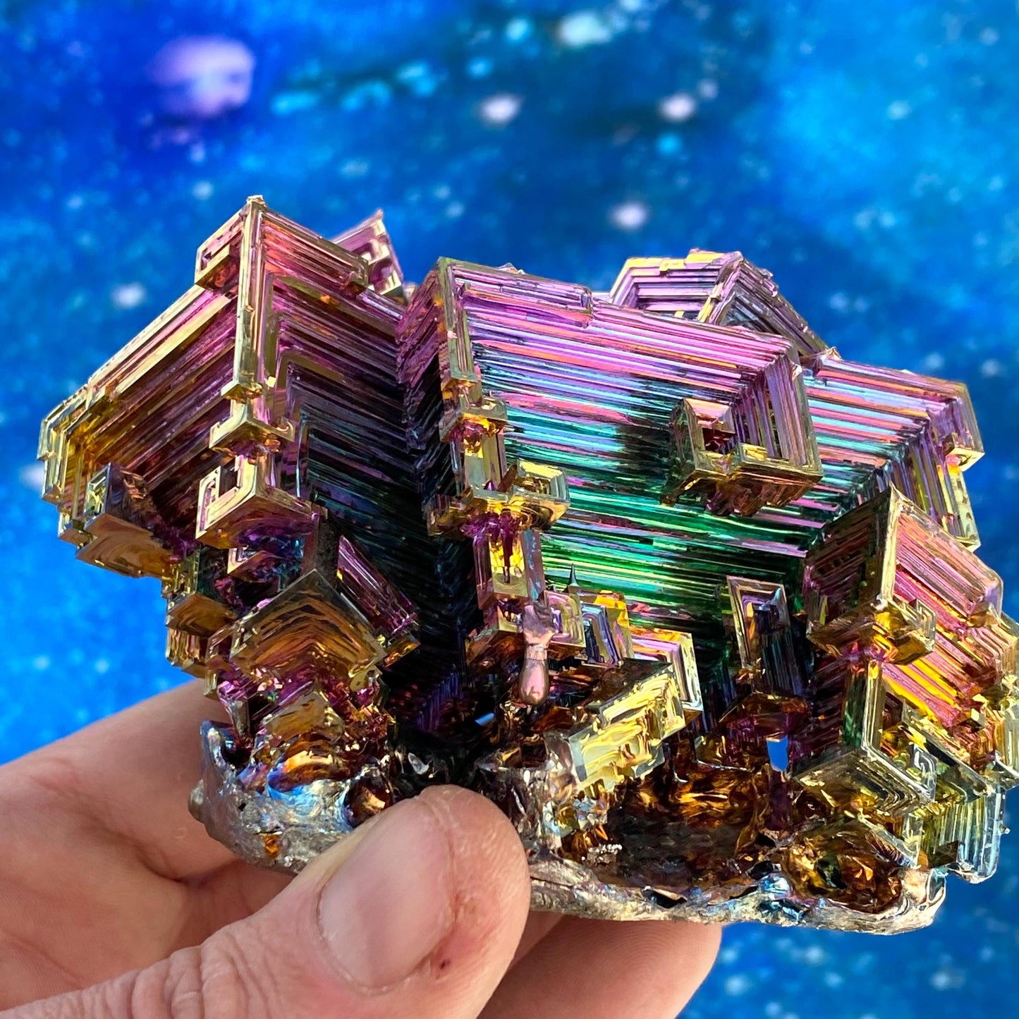 1.9 Pound / 30 Ounce Rainbow Bismuth Crystal - E36