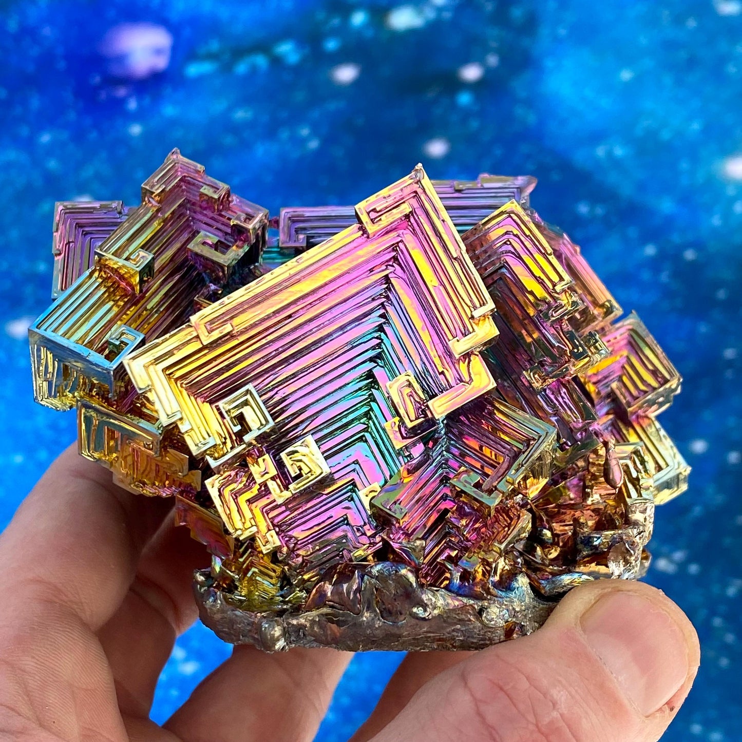1.9 Pound / 30 Ounce Rainbow Bismuth Crystal - E36