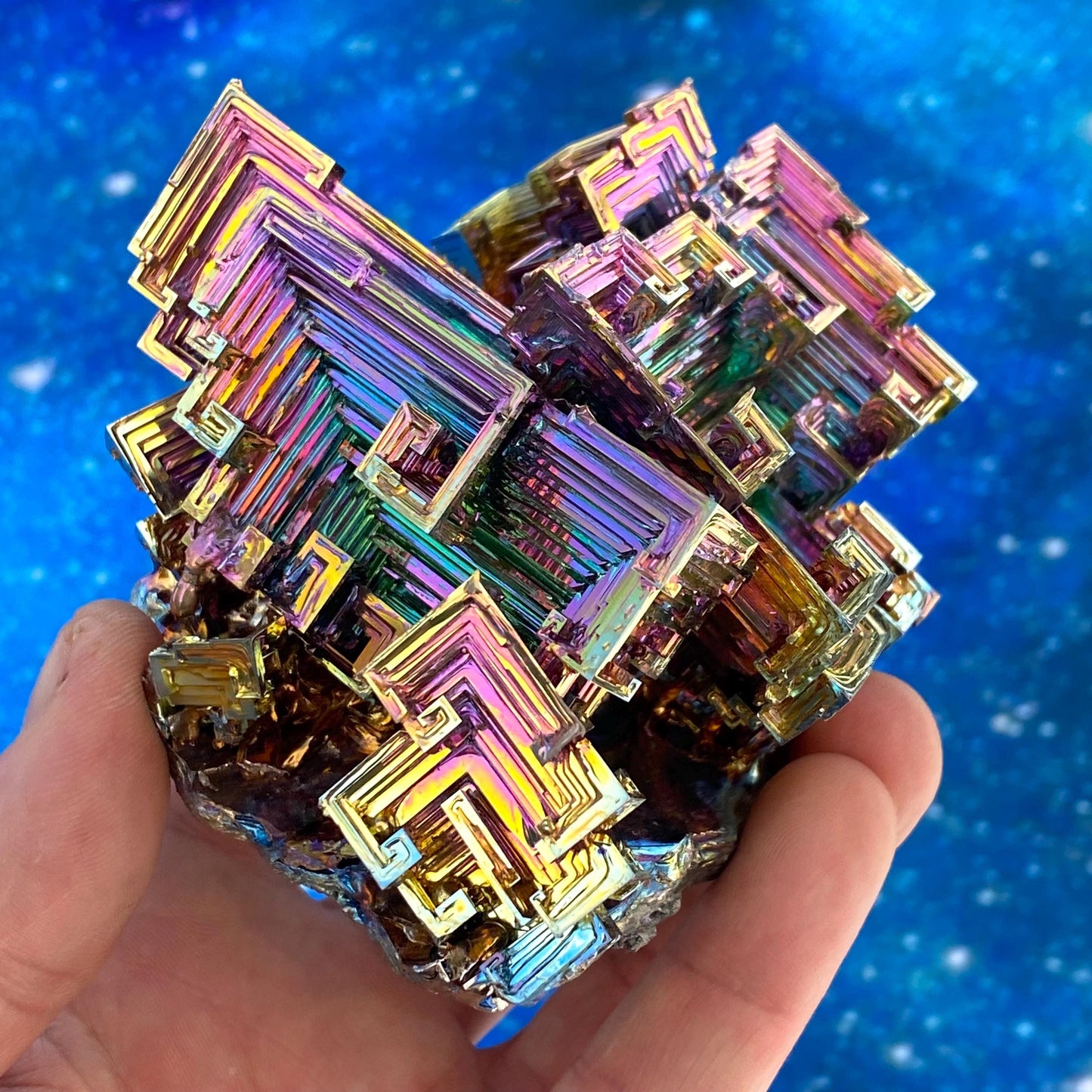1.9 Pound / 30 Ounce Rainbow Bismuth Crystal - E36