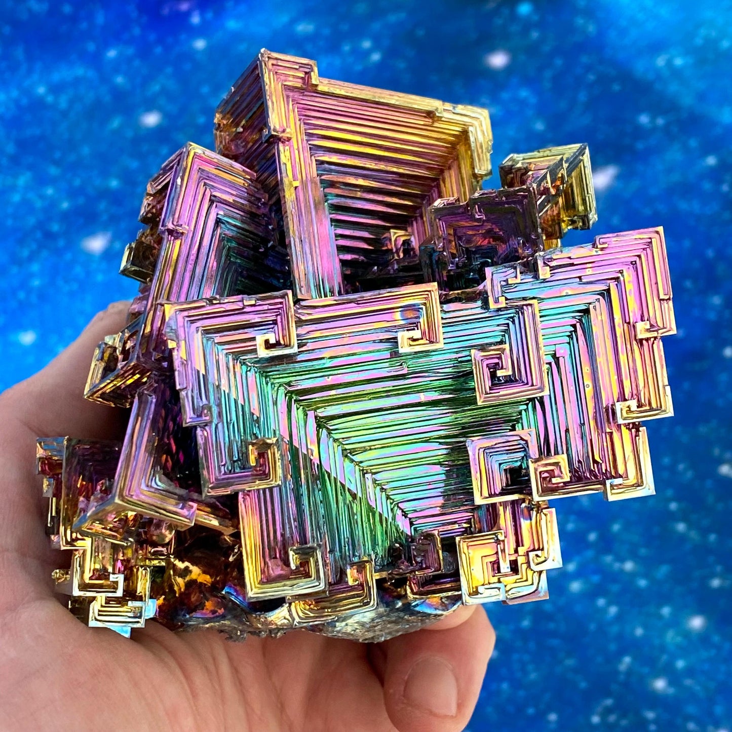 1.9 Pound / 30 Ounce Rainbow Bismuth Crystal - E36
