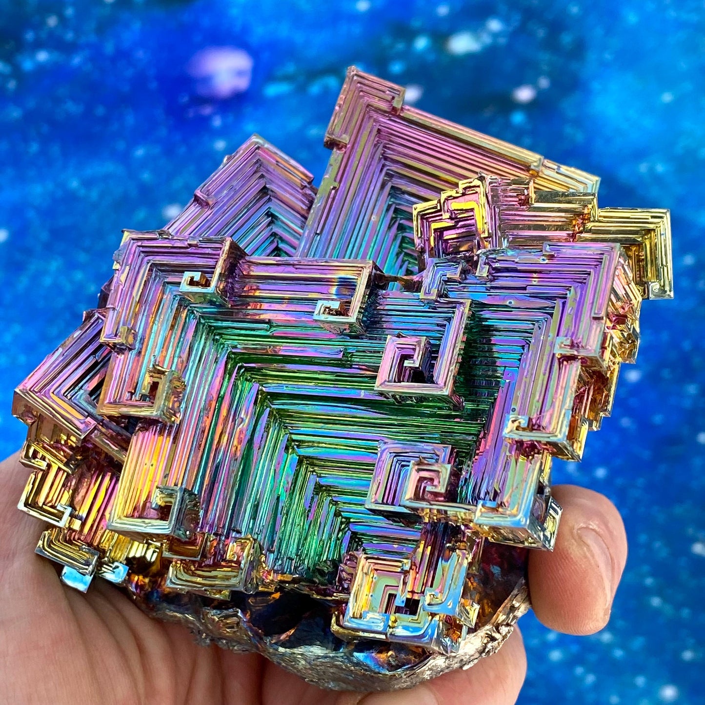 1.9 Pound / 30 Ounce Rainbow Bismuth Crystal - E36