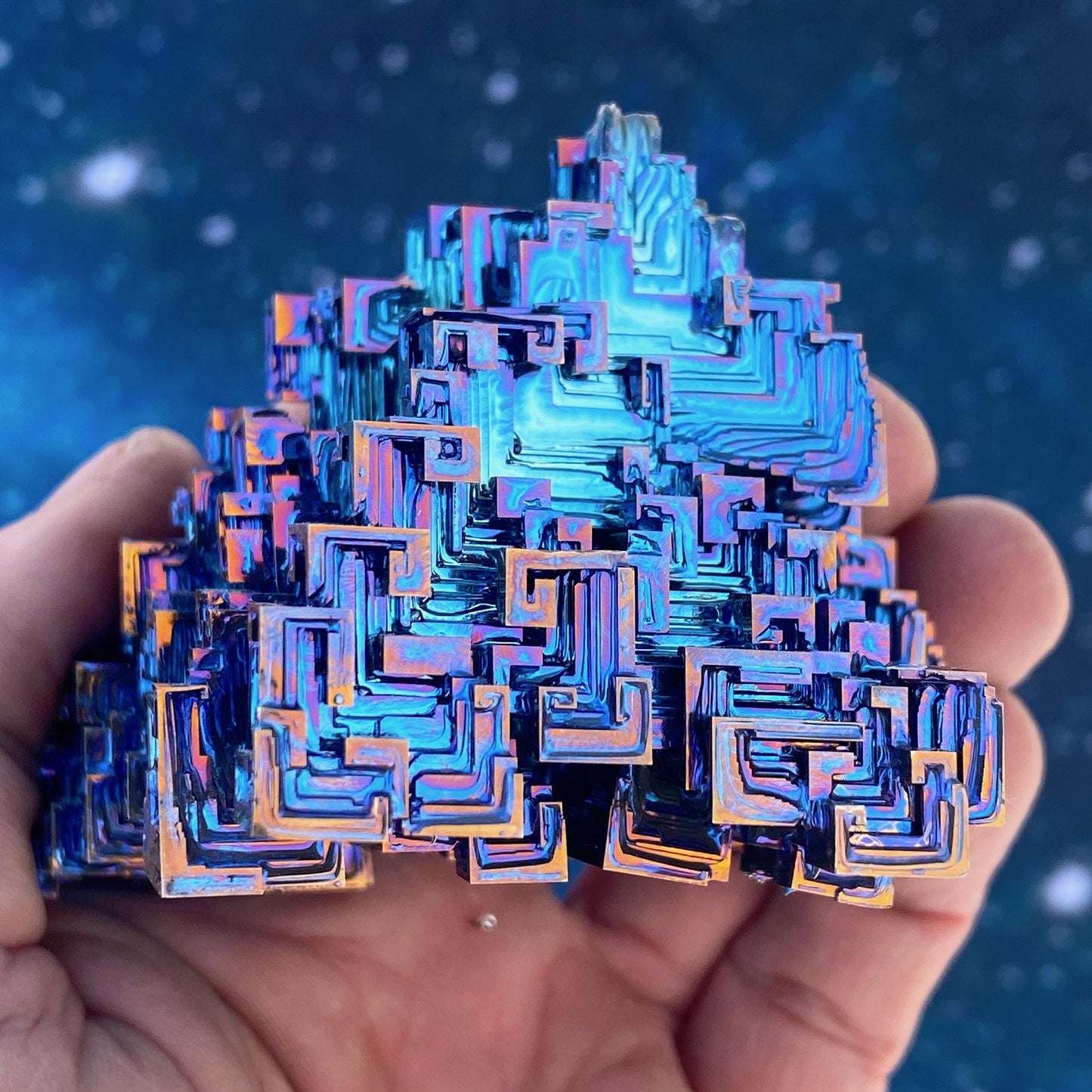 13.5 Ounce / 383 Gram Blue Bismuth Crystal - C44