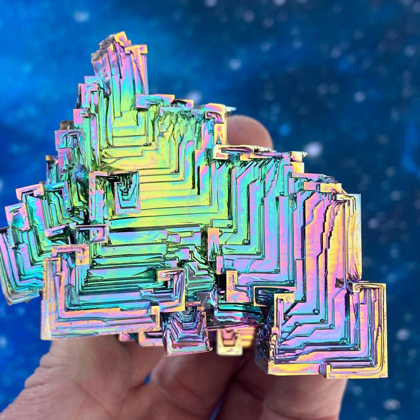 13.1 Ounce / 371 Gram Rainbow Bismuth Crystal - C45