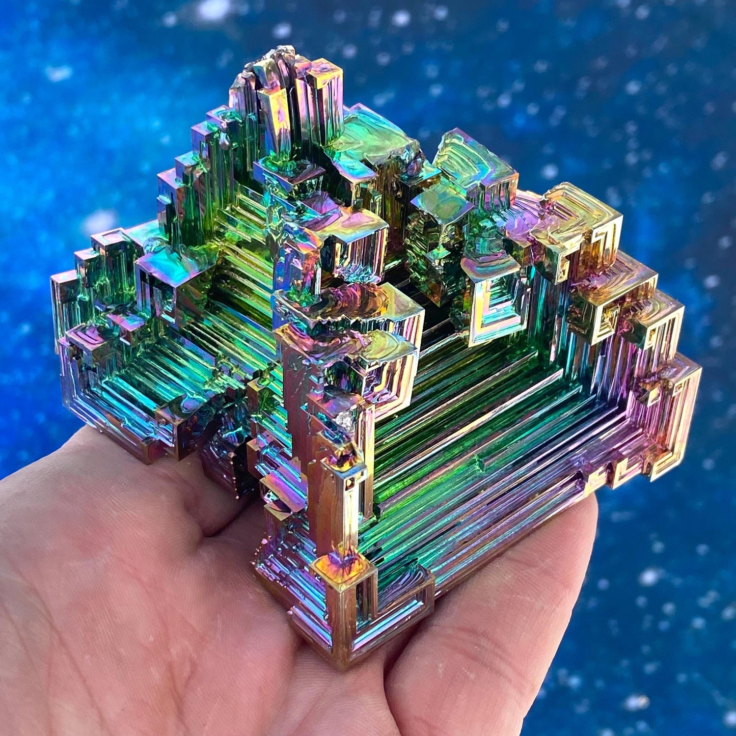 13.1 Ounce / 371 Gram Rainbow Bismuth Crystal - C45