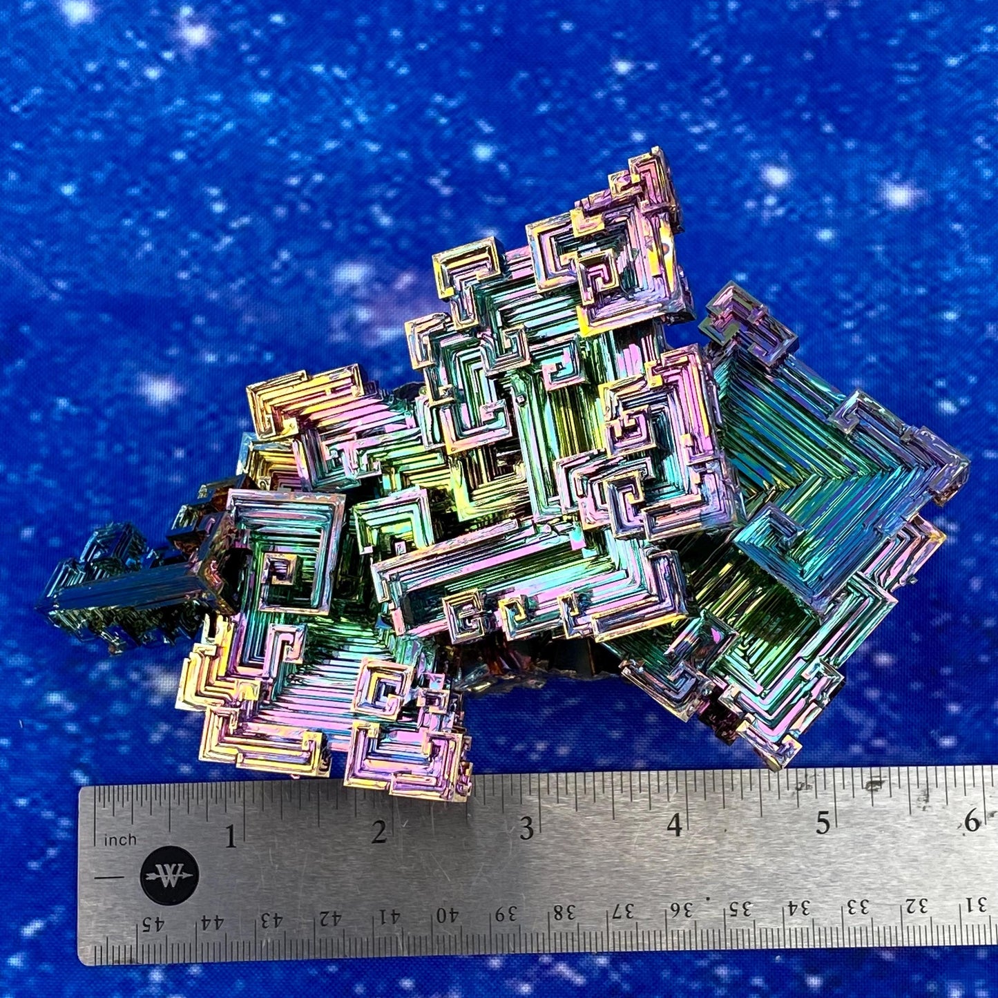 2.3 Pound / 37 Ounce Rainbow Bismuth Crystal - E35