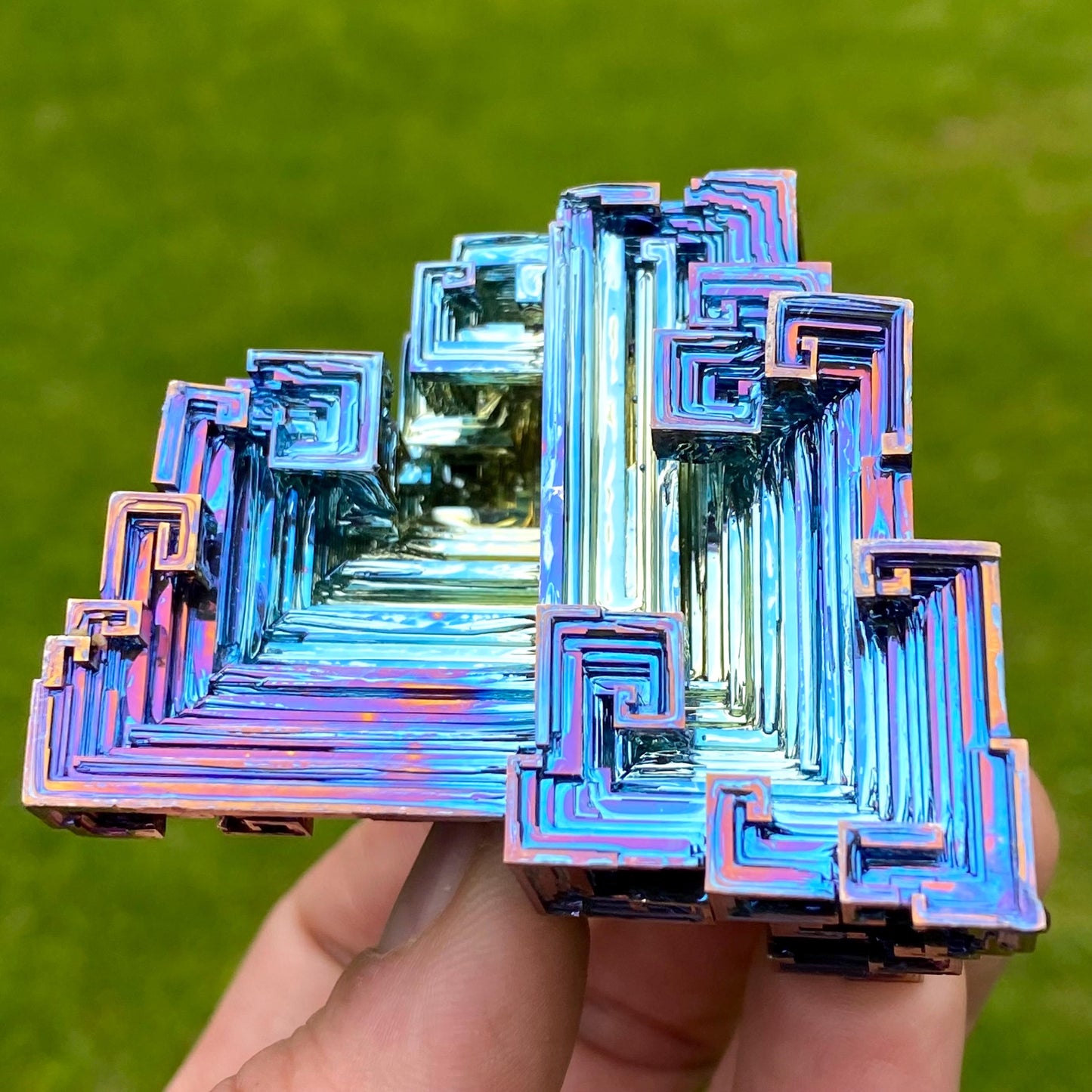 8.8 Ounce / 249 Gram Blue Bismuth Crystal - B52