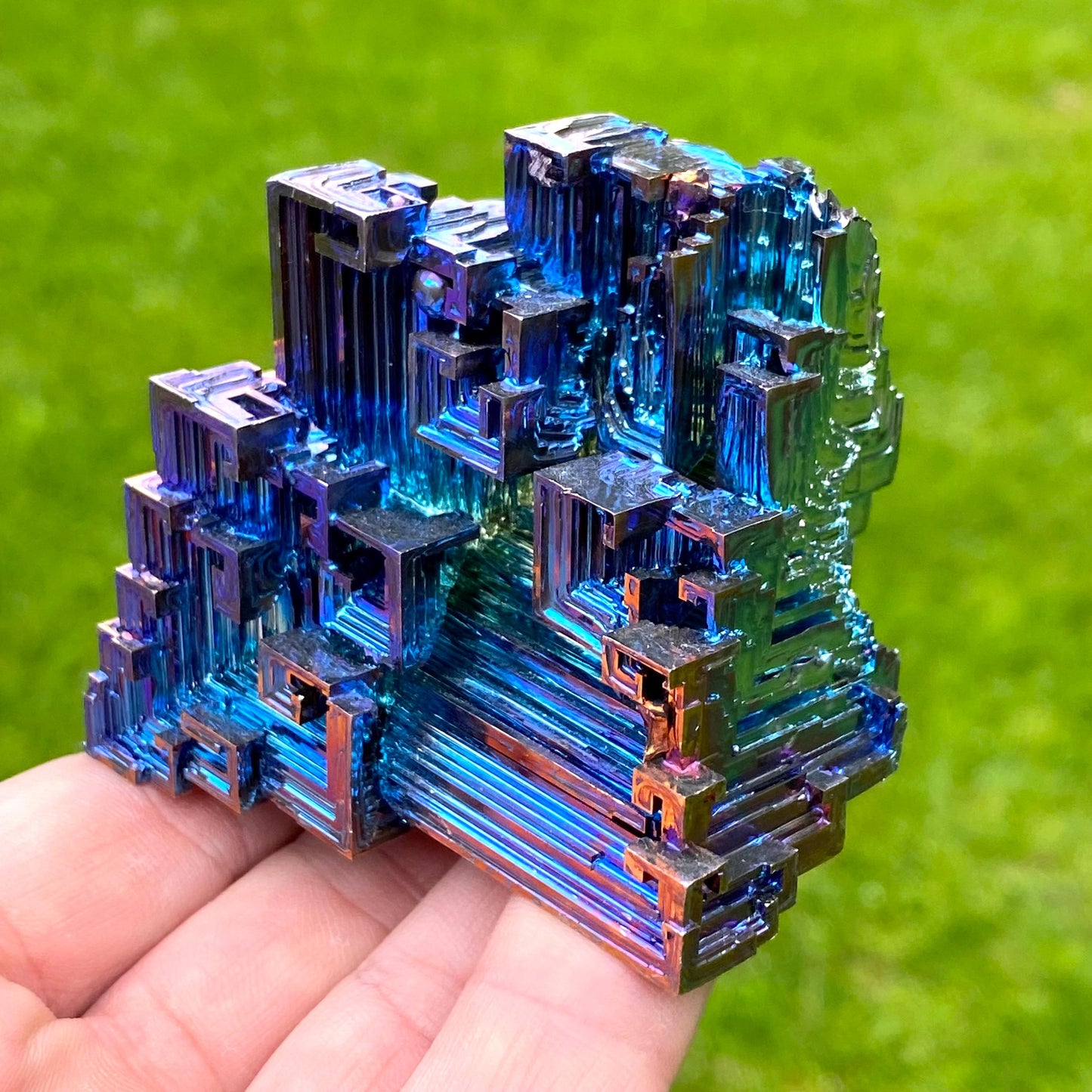 8.8 Ounce / 249 Gram Blue Bismuth Crystal - B52