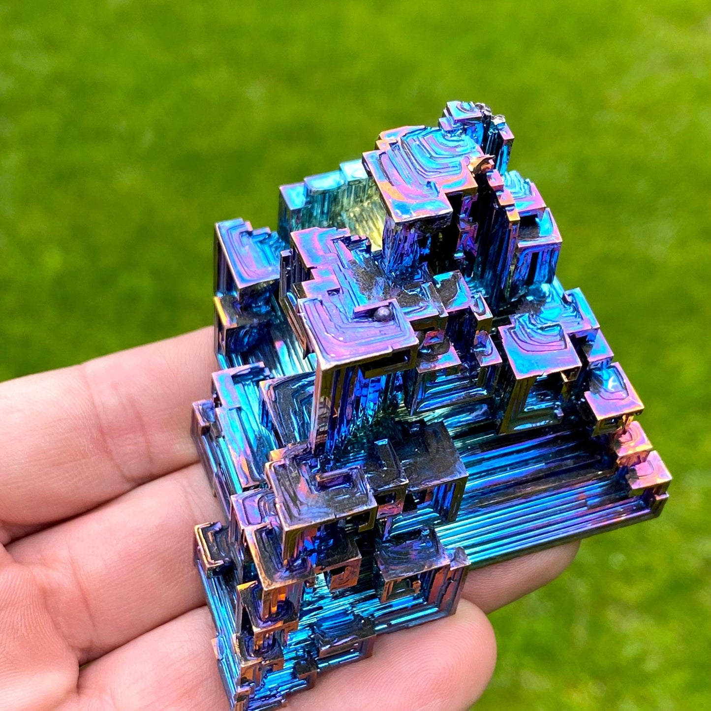 8.8 Ounce / 249 Gram Blue Bismuth Crystal - B52