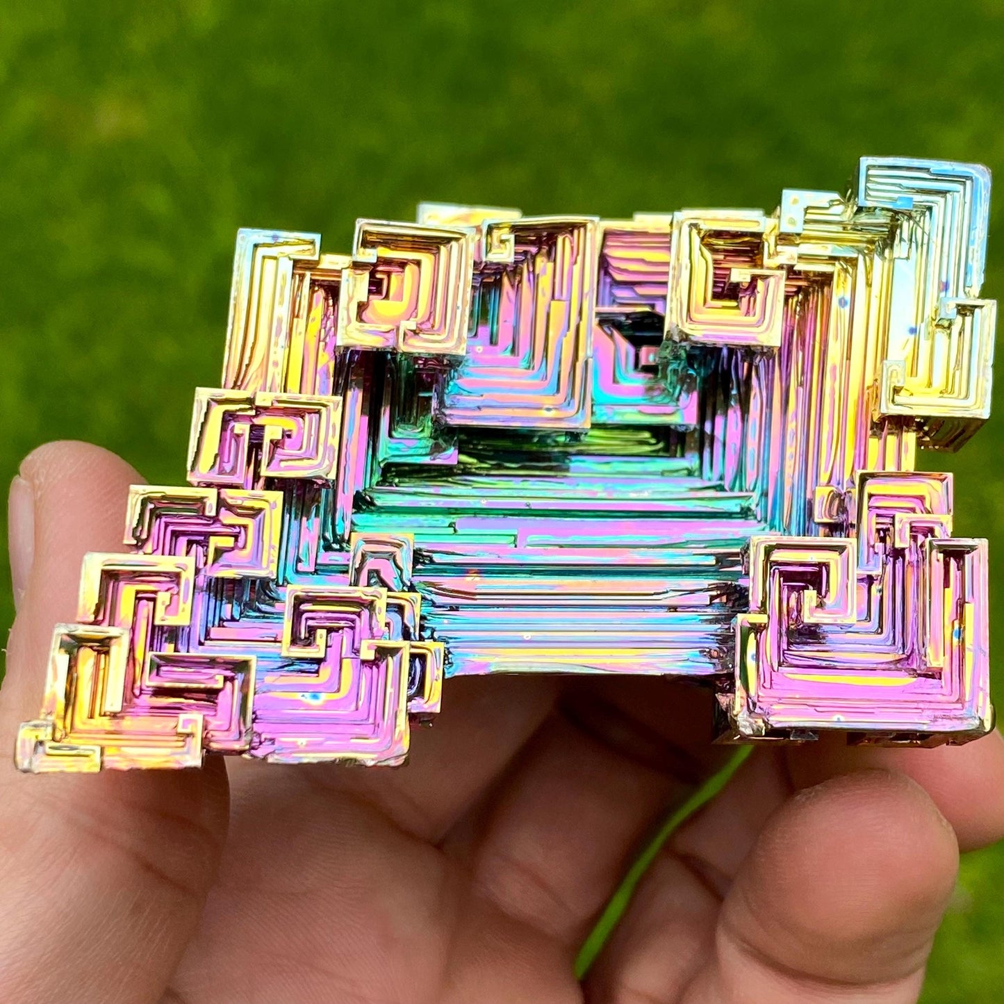 8.6 Ounce / 244 Gram Rainbow Bismuth Crystal - B53