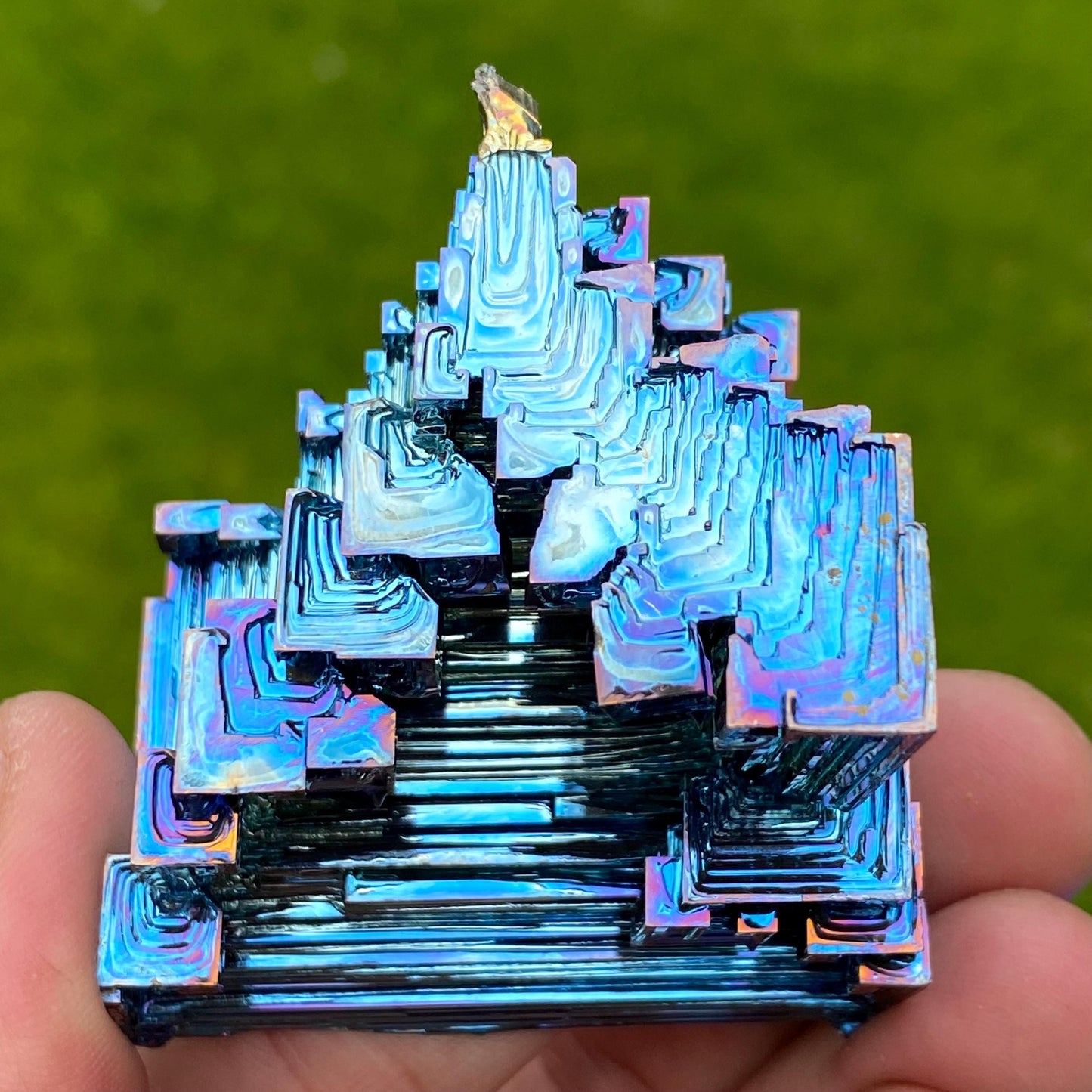 5.7 Ounce / 162 Gram Blue Bismuth Crystal - A43