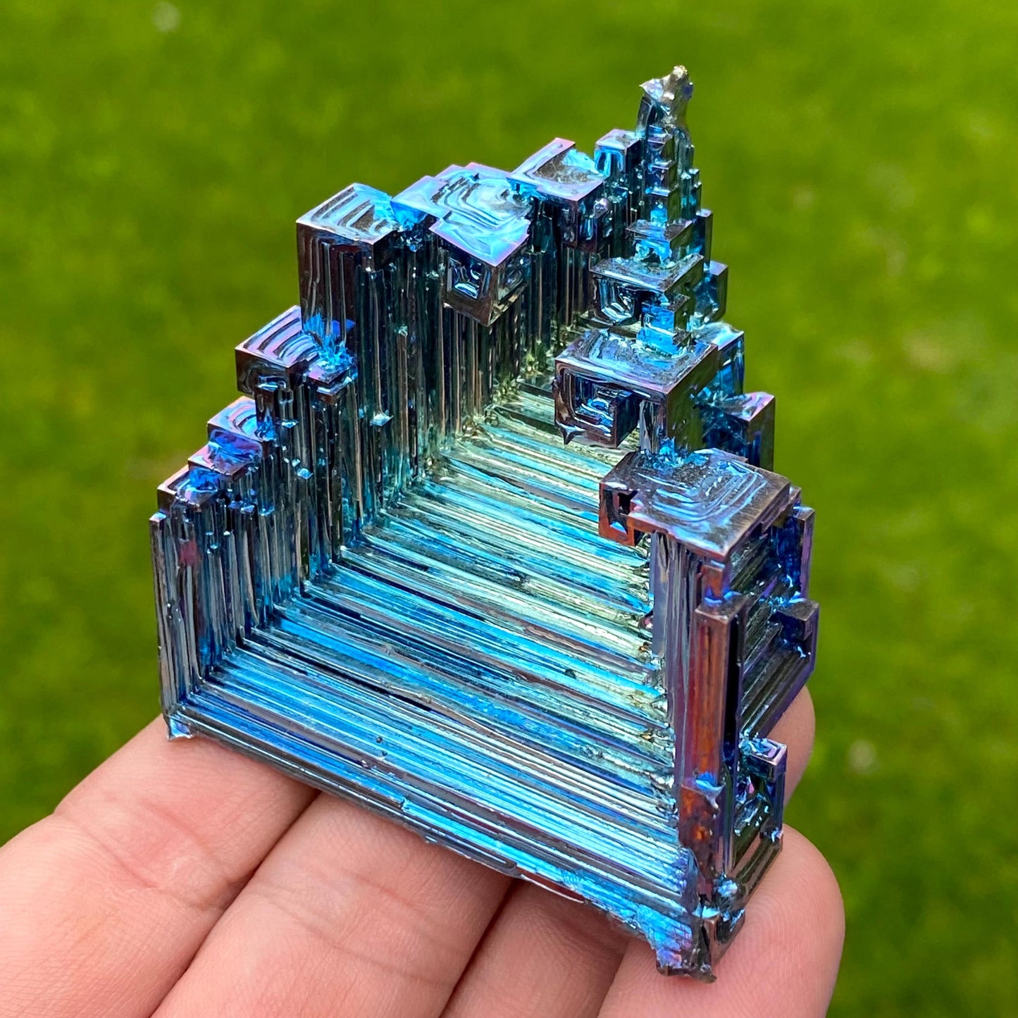 5.7 Ounce / 162 Gram Blue Bismuth Crystal - A43