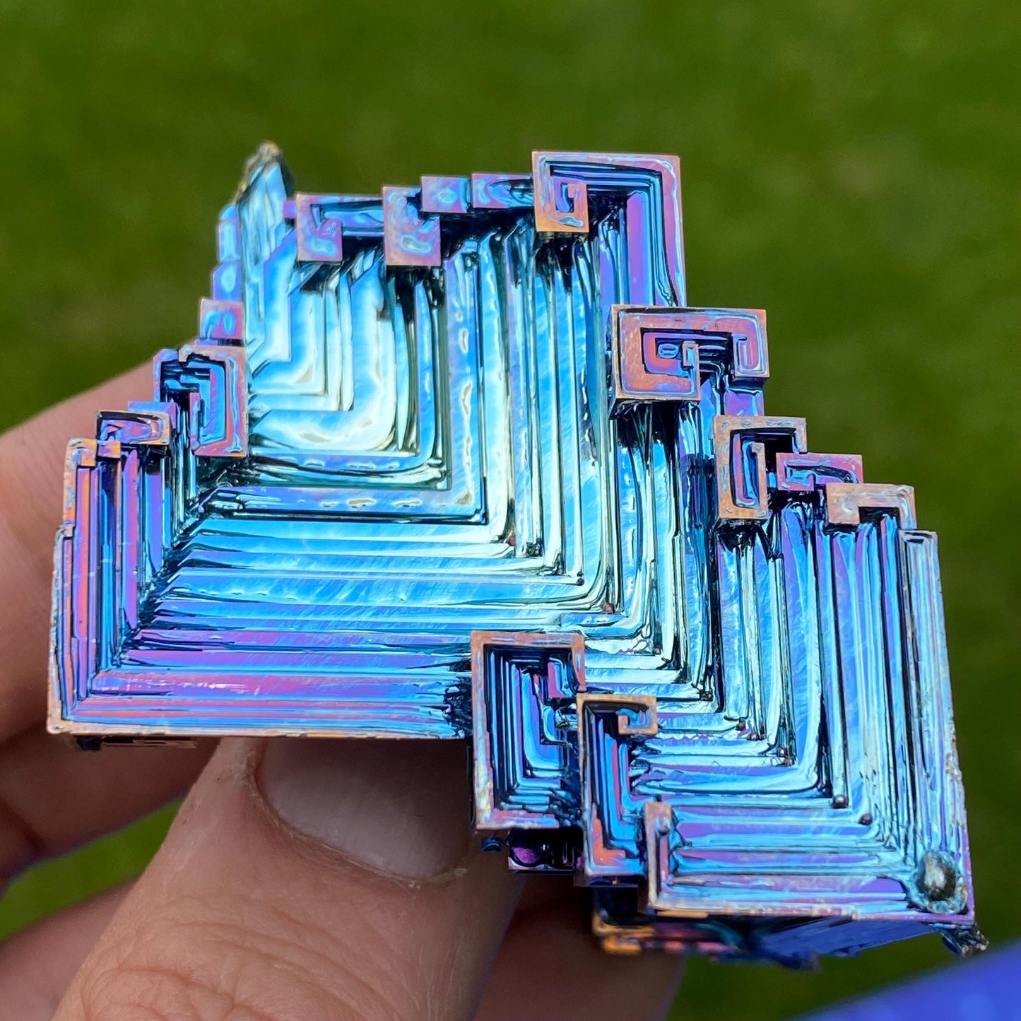 5.7 Ounce / 162 Gram Blue Bismuth Crystal - A43
