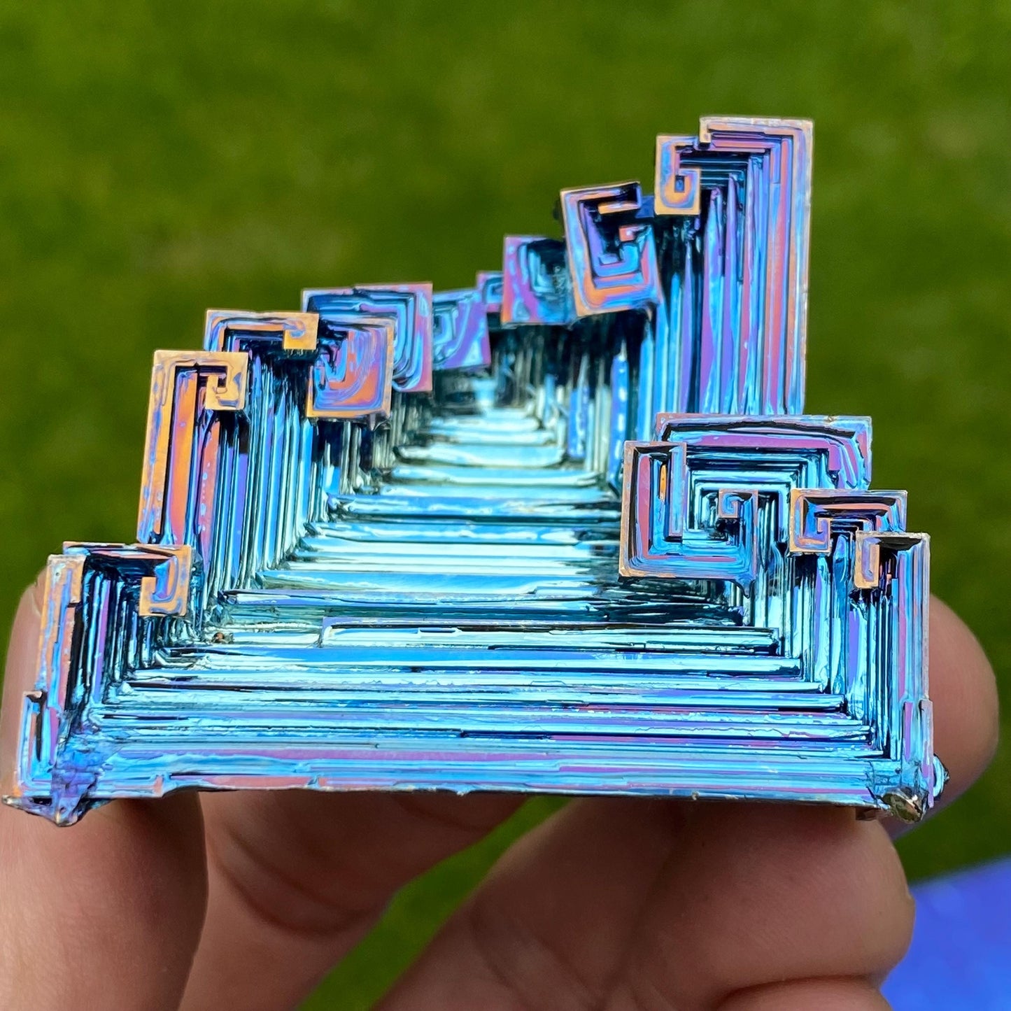 5.7 Ounce / 162 Gram Blue Bismuth Crystal - A43