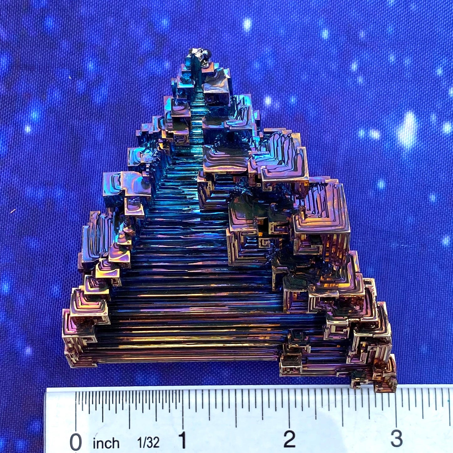 7.8 Ounce / 220 Gram Blue Bismuth Crystal - B58