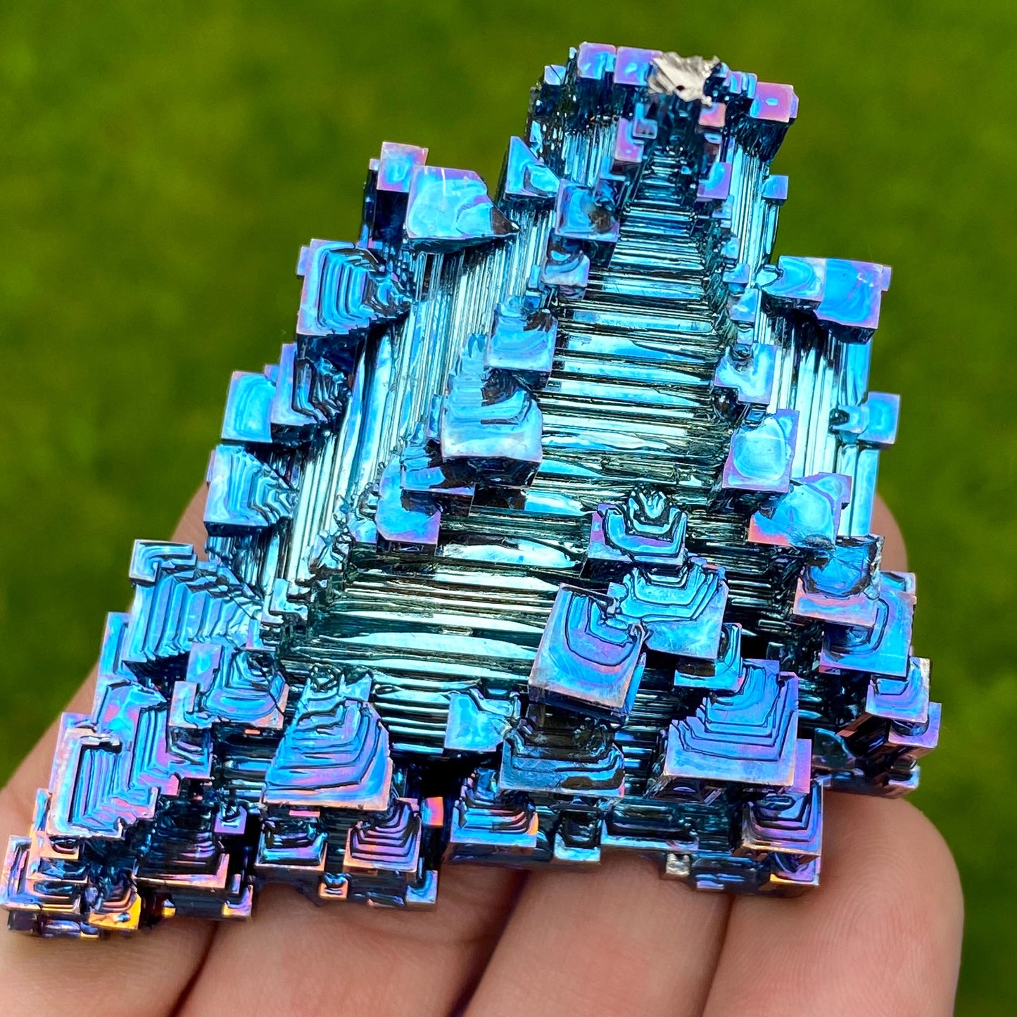 4.8 Ounce / 135 Gram Blue Bismuth Crystal - A46