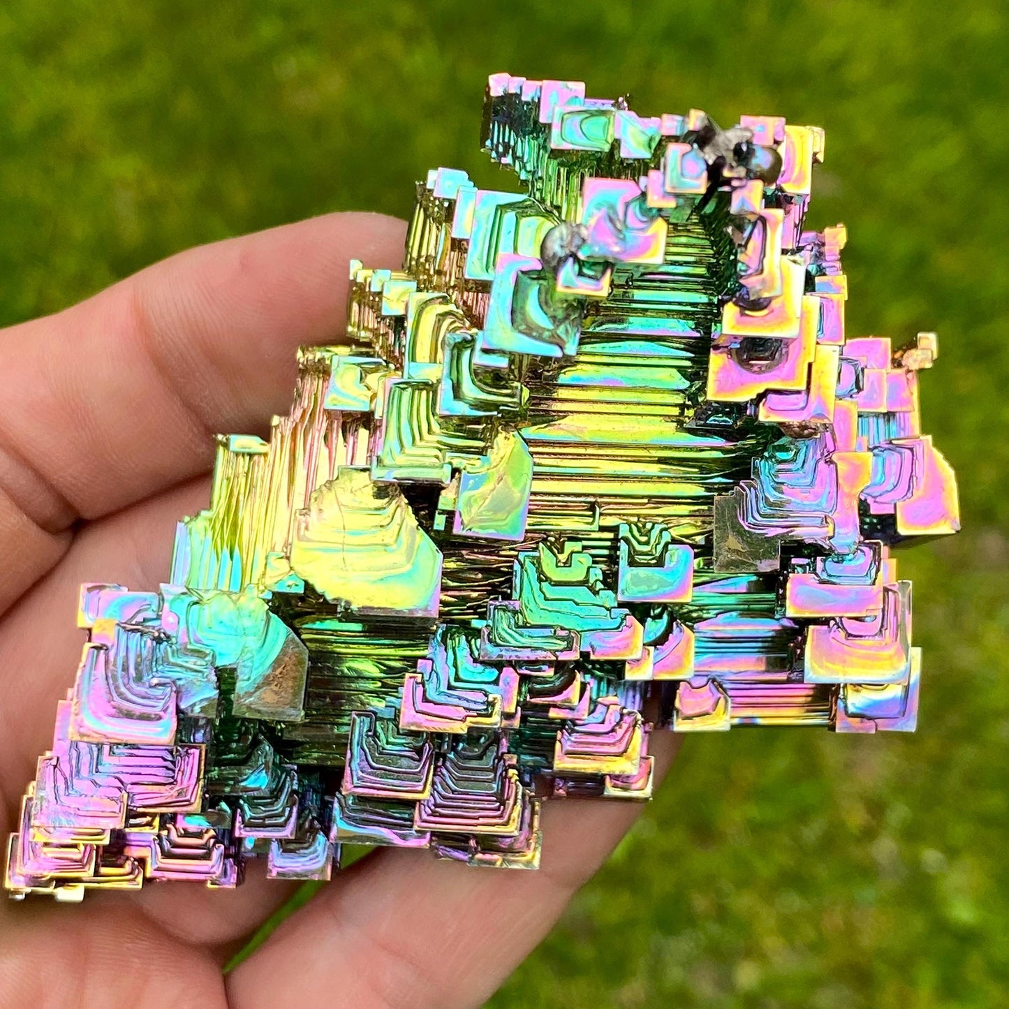 9.5 Ounce / 269 Gram Rainbow Bismuth Crystal - B59