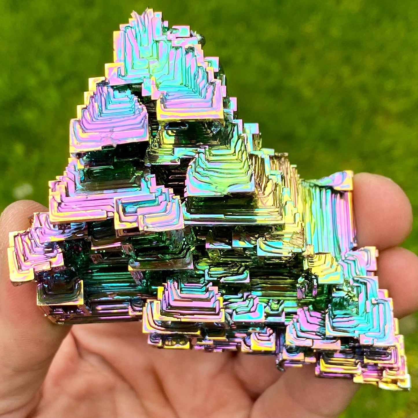 9.5 Ounce / 269 Gram Rainbow Bismuth Crystal - B59