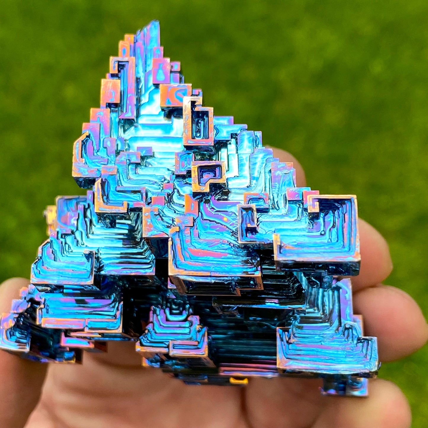 7.3 Ounce / 207 Gram Blue Bismuth Crystal - B60