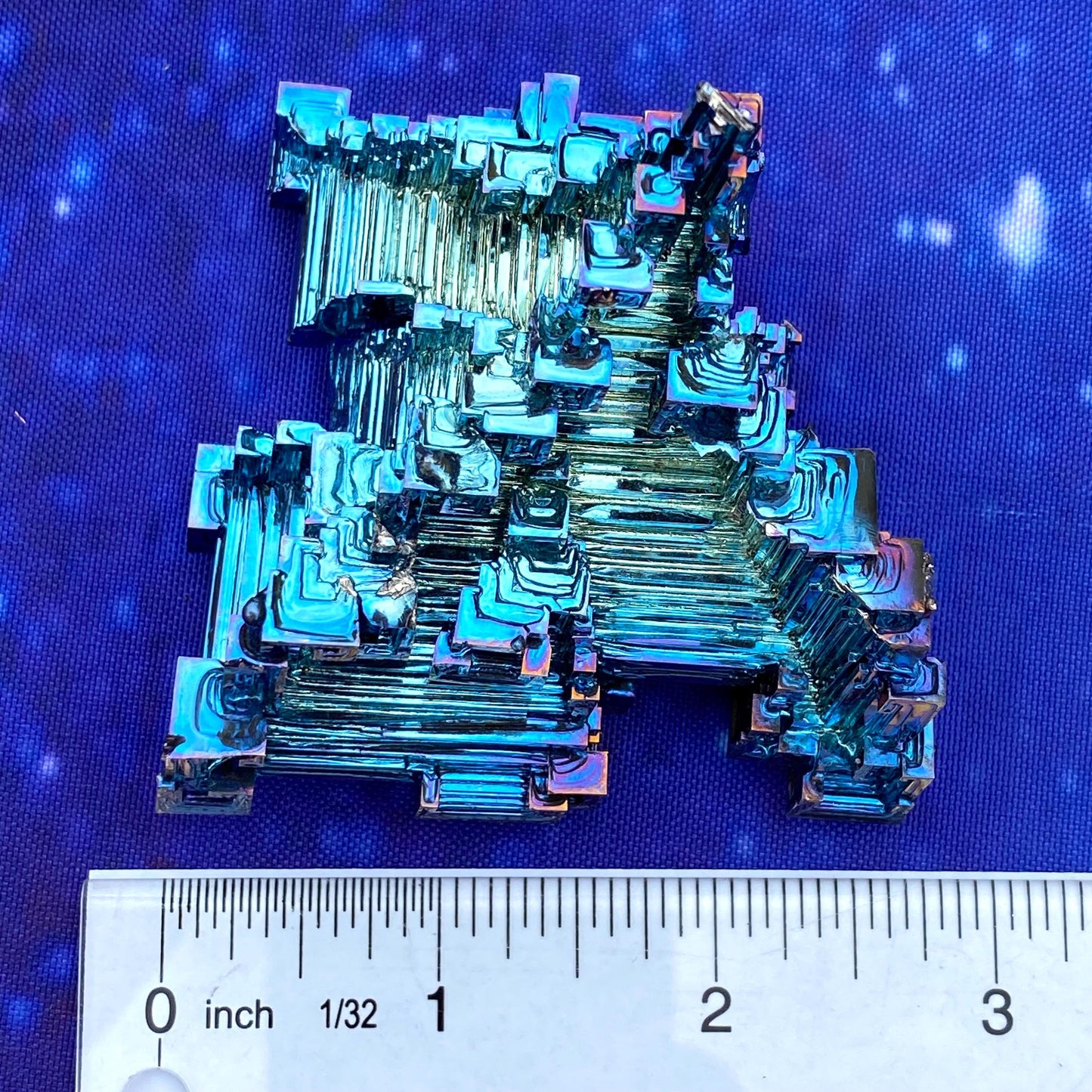 7.3 Ounce / 207 Gram Blue Bismuth Crystal - B60