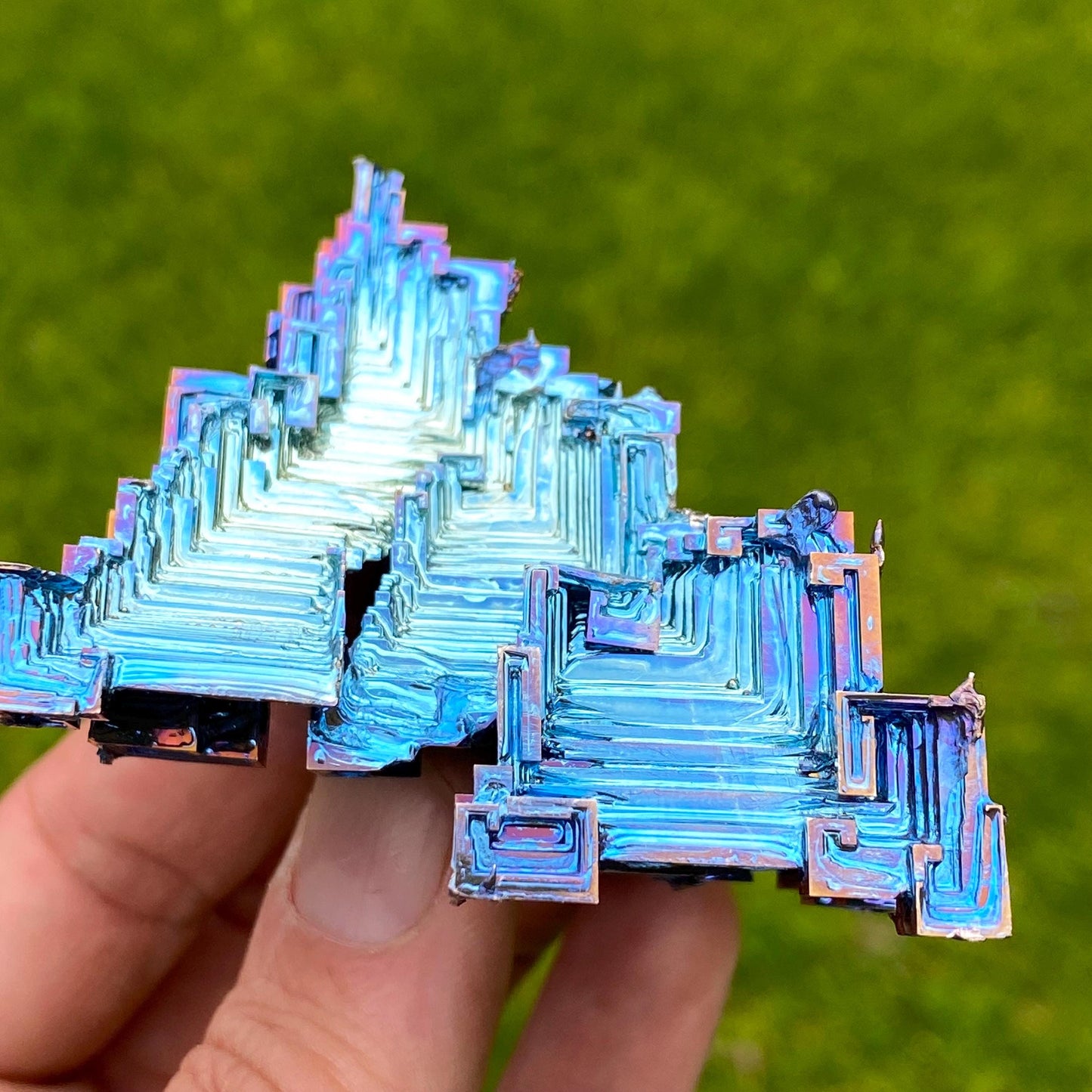 7.3 Ounce / 207 Gram Blue Bismuth Crystal - B60