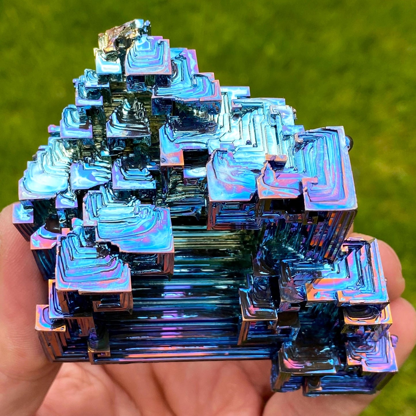 11.8 Ounce / 334 Gram Blue Bismuth Crystal - C49