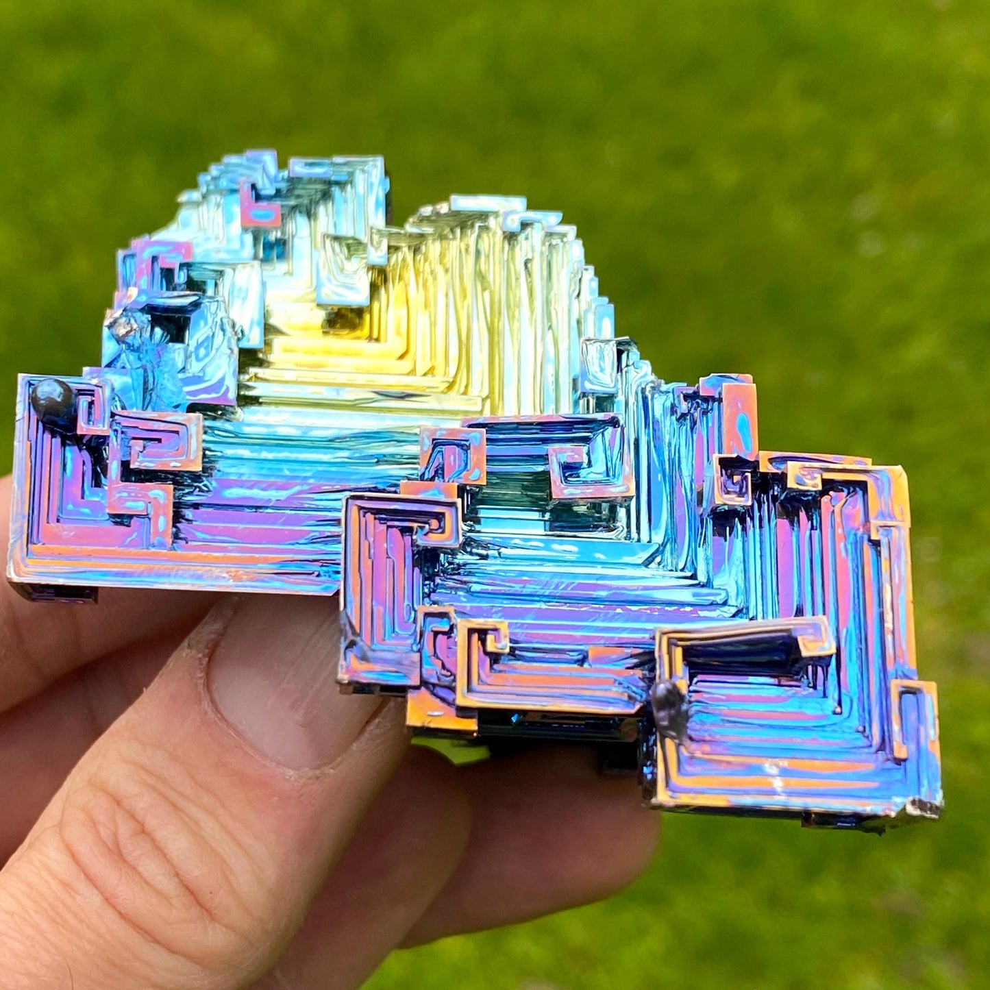 11.8 Ounce / 334 Gram Blue Bismuth Crystal - C49