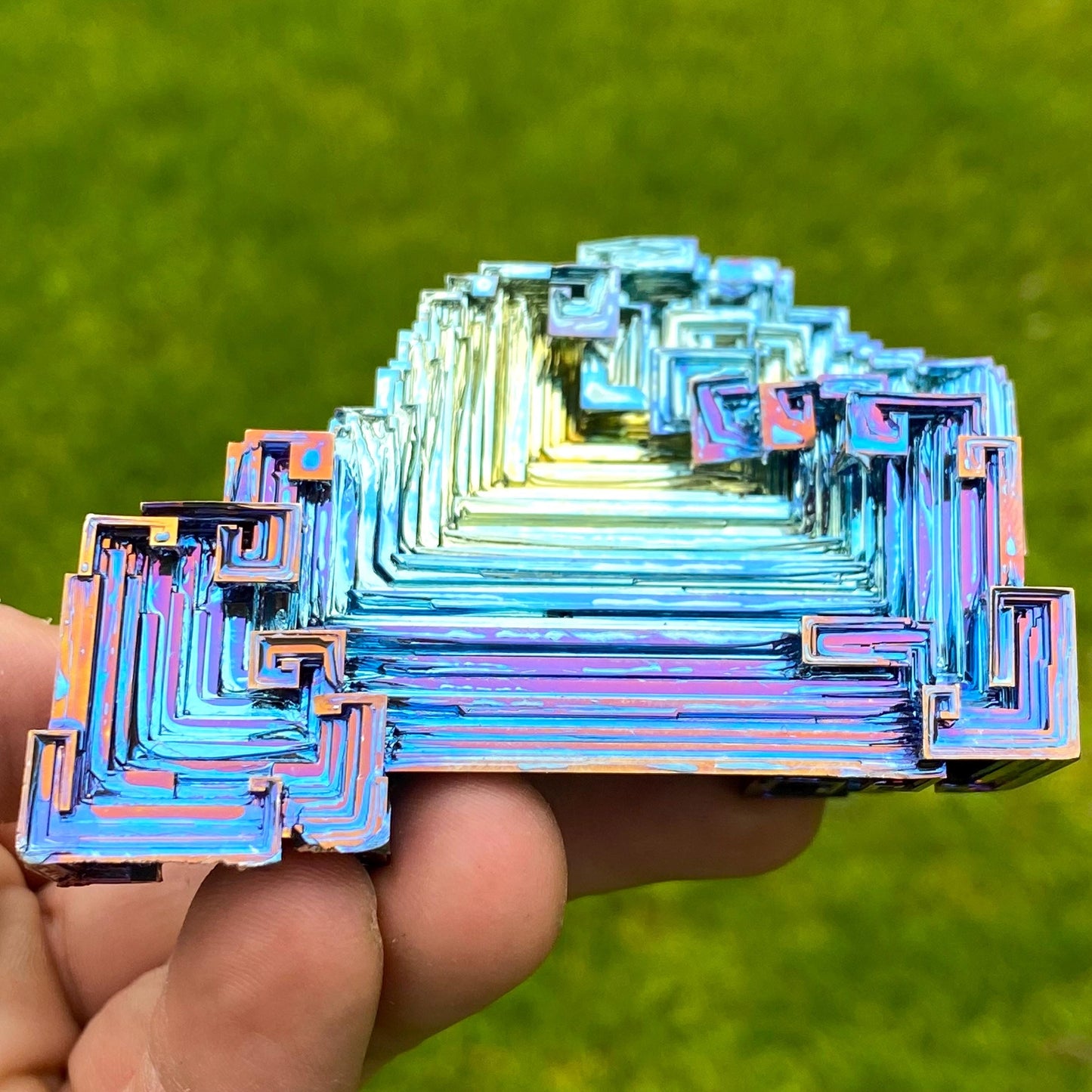 11.8 Ounce / 334 Gram Blue Bismuth Crystal - C49