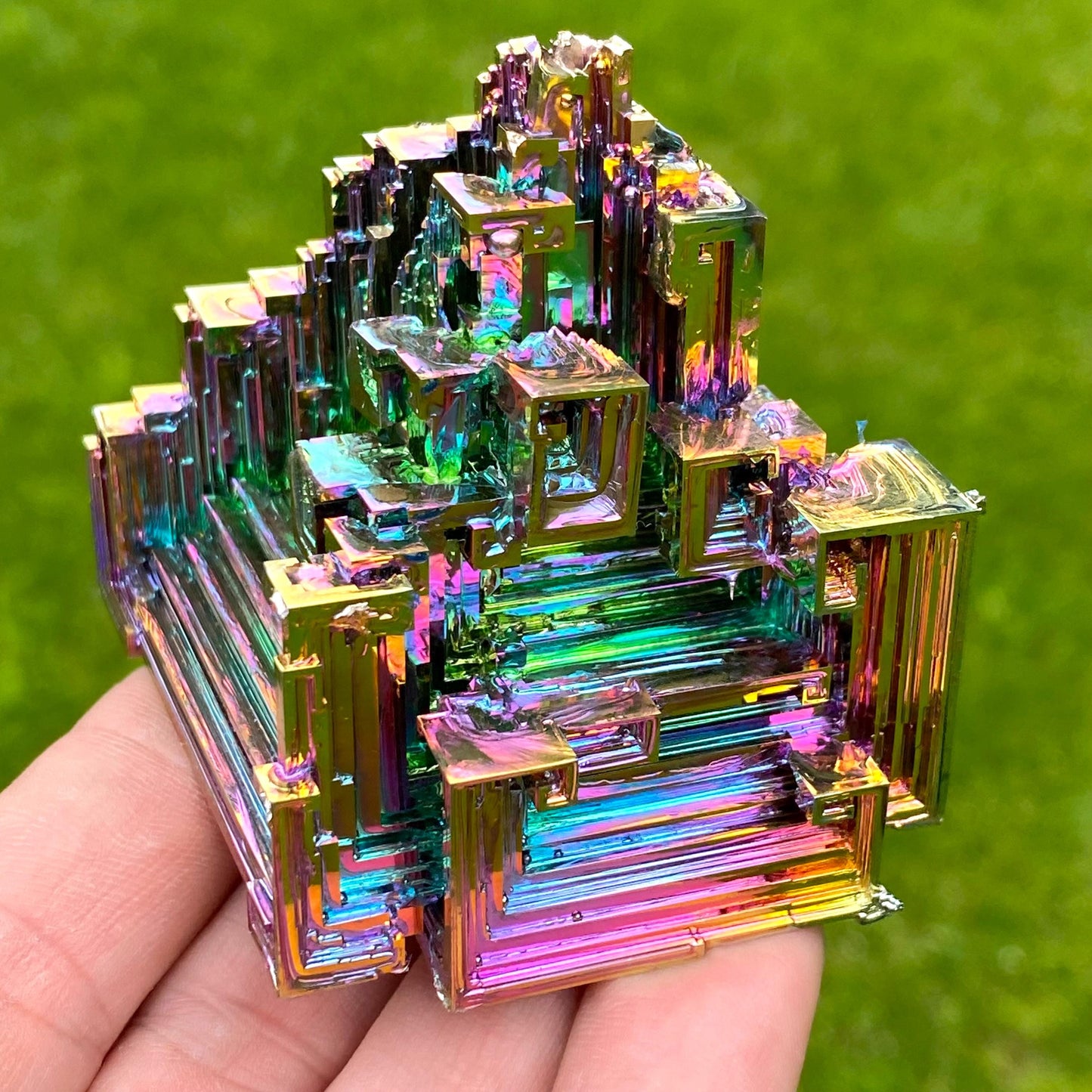8.8 Ounce / 249 Gram Rainbow Bismuth Crystal - B62