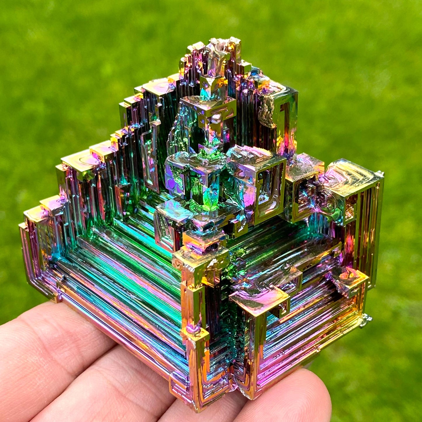 8.8 Ounce / 249 Gram Rainbow Bismuth Crystal - B62