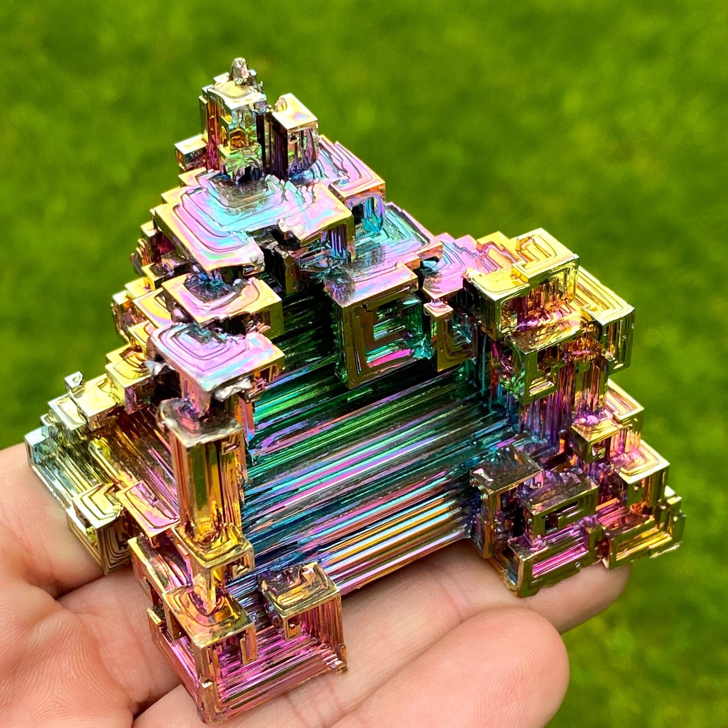 8.6 Ounce / 244 Gram Rainbow Bismuth Crystal - B53