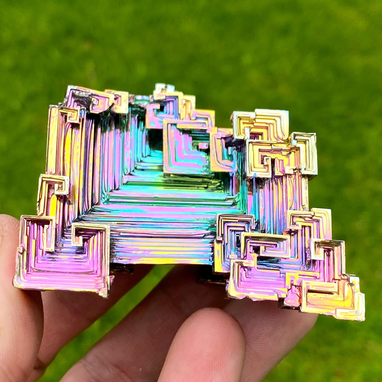 8.6 Ounce / 244 Gram Rainbow Bismuth Crystal - B53