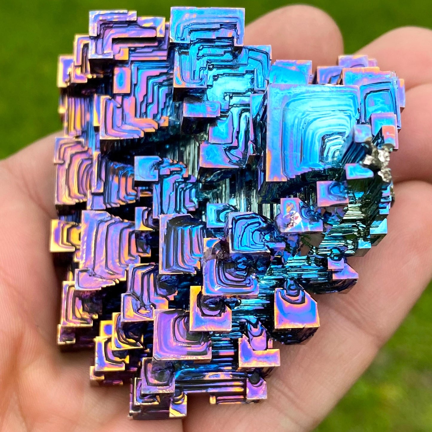 7.9 Ounce / 223 Gram Blue Bismuth Crystal - B54