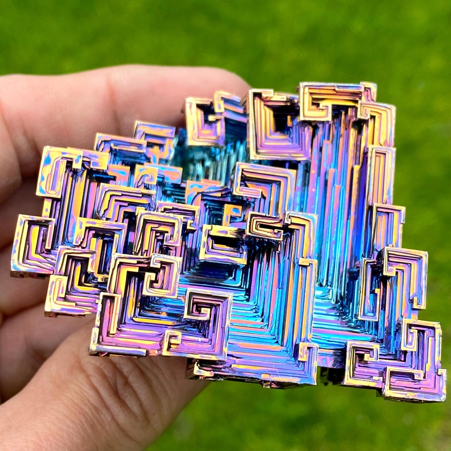7.9 Ounce / 223 Gram Blue Bismuth Crystal - B54