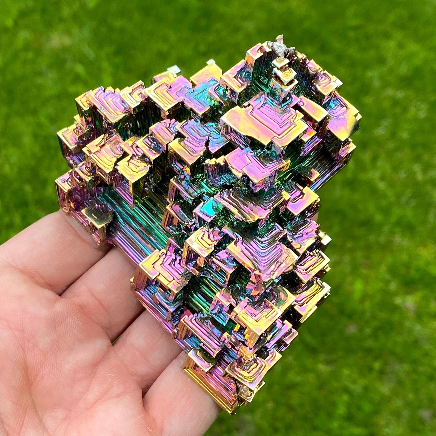 13.7 Ounce / 389 Gram Rainbow Bismuth Crystal - C46