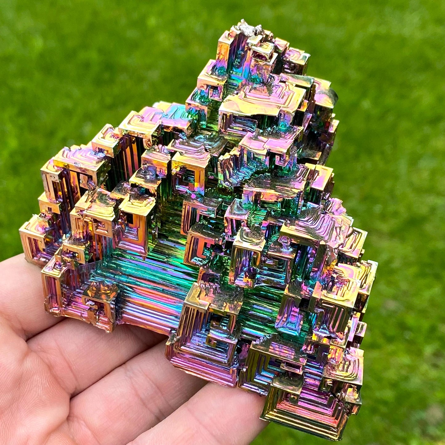 13.7 Ounce / 389 Gram Rainbow Bismuth Crystal - C46
