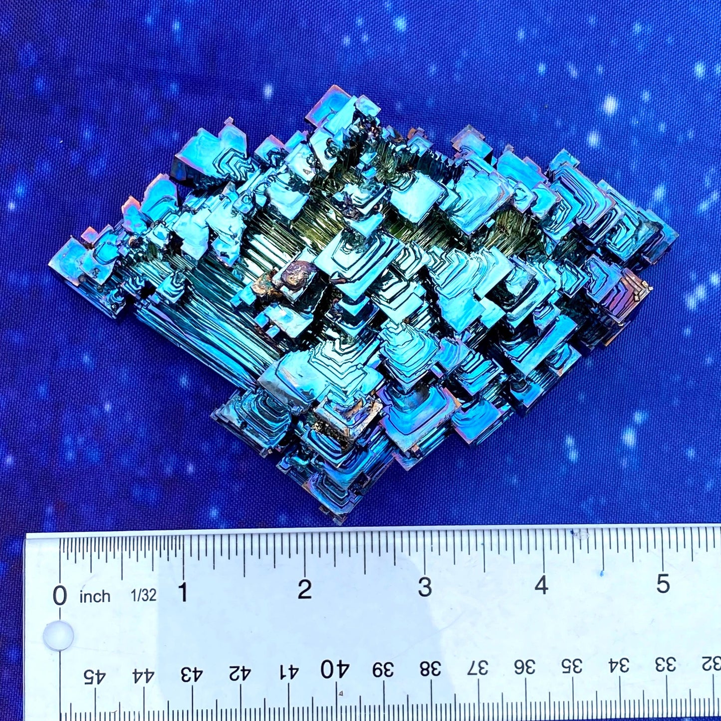 1.3 Pound / 20.5 Ounce Blue Bismuth Crystal - C47