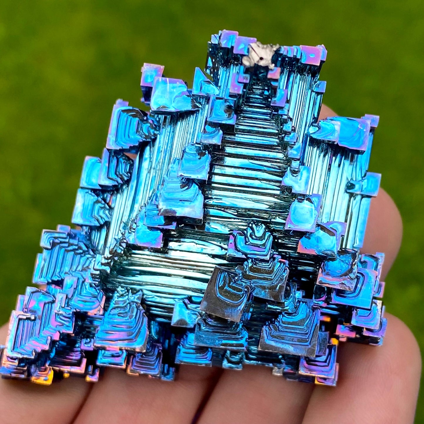 4.8 Ounce / 135 Gram Blue Bismuth Crystal - A46