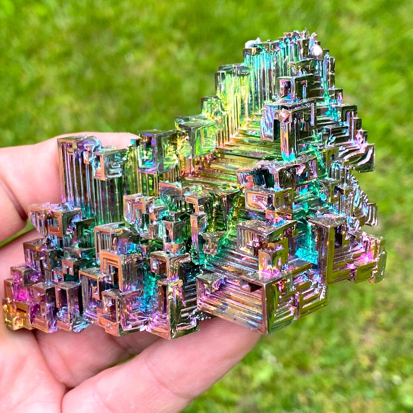 9.5 Ounce / 269 Gram Rainbow Bismuth Crystal - B59