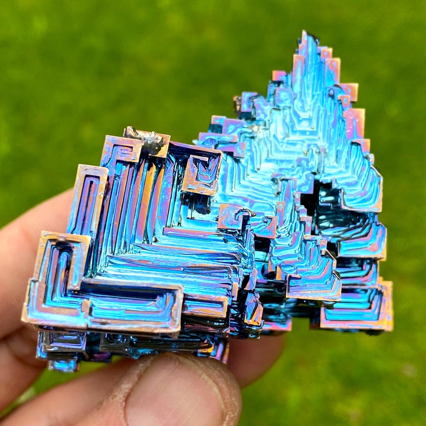 7.3 Ounce / 207 Gram Blue Bismuth Crystal - B60