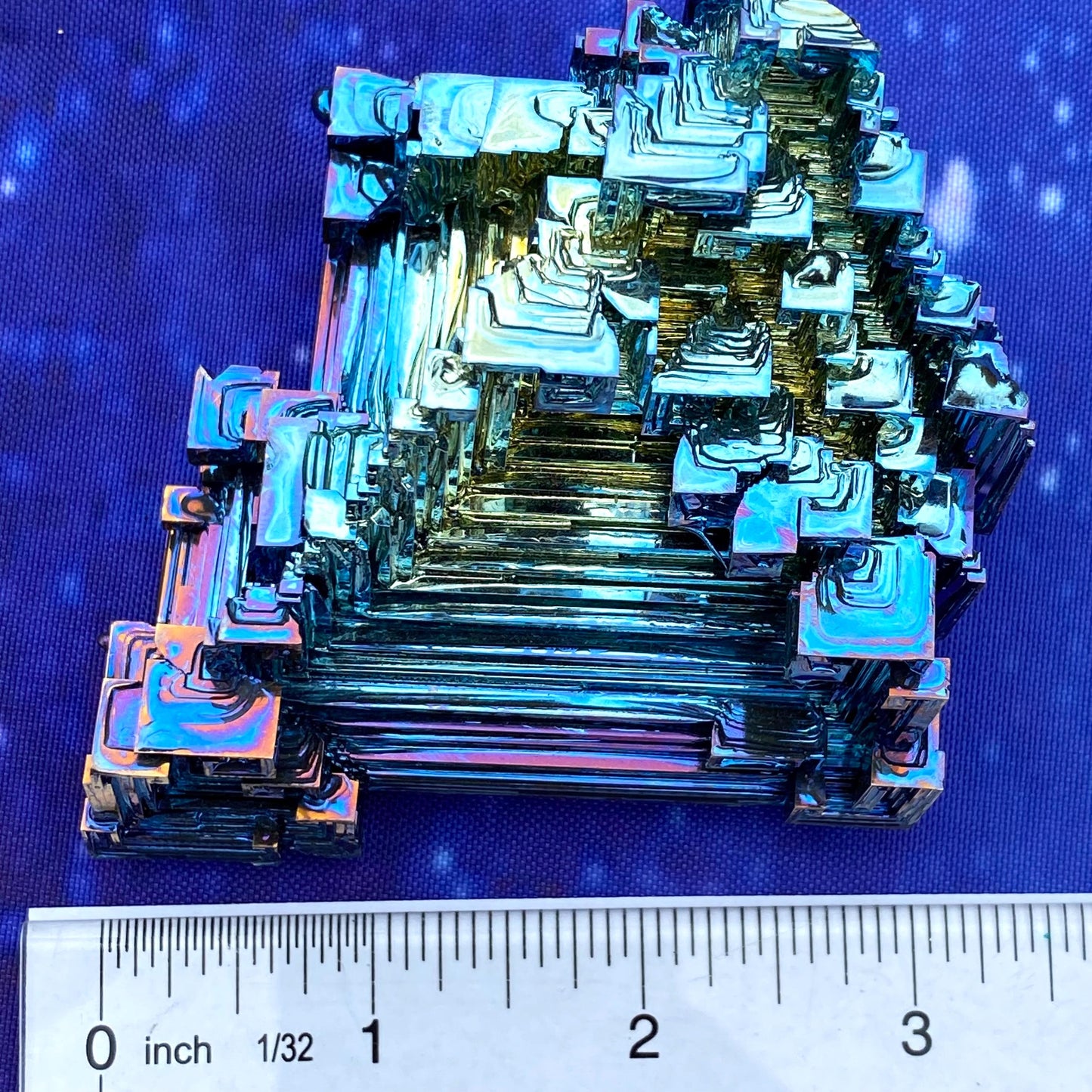 11.8 Ounce / 334 Gram Blue Bismuth Crystal - C49